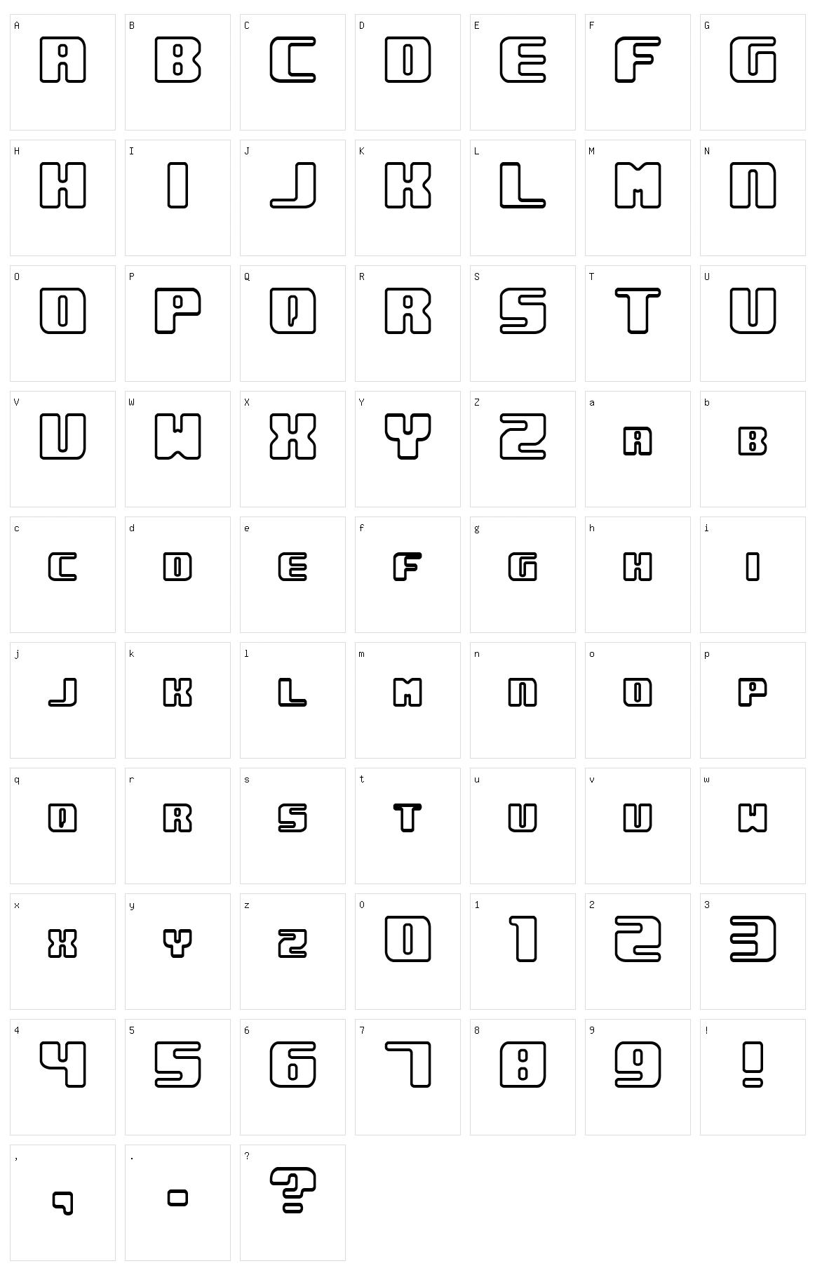 Underwhelmed BRK Character Set
