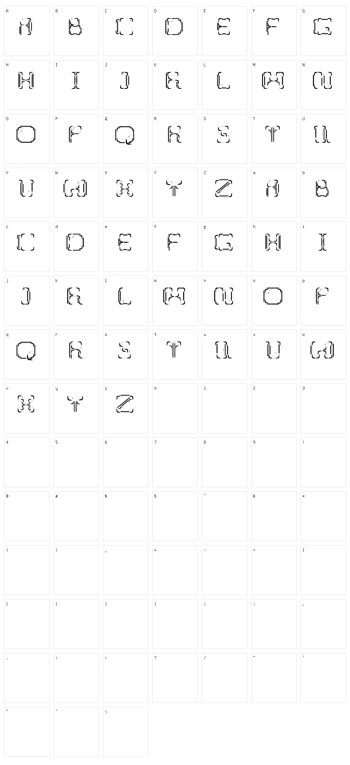 UpUp DownDown Character Set