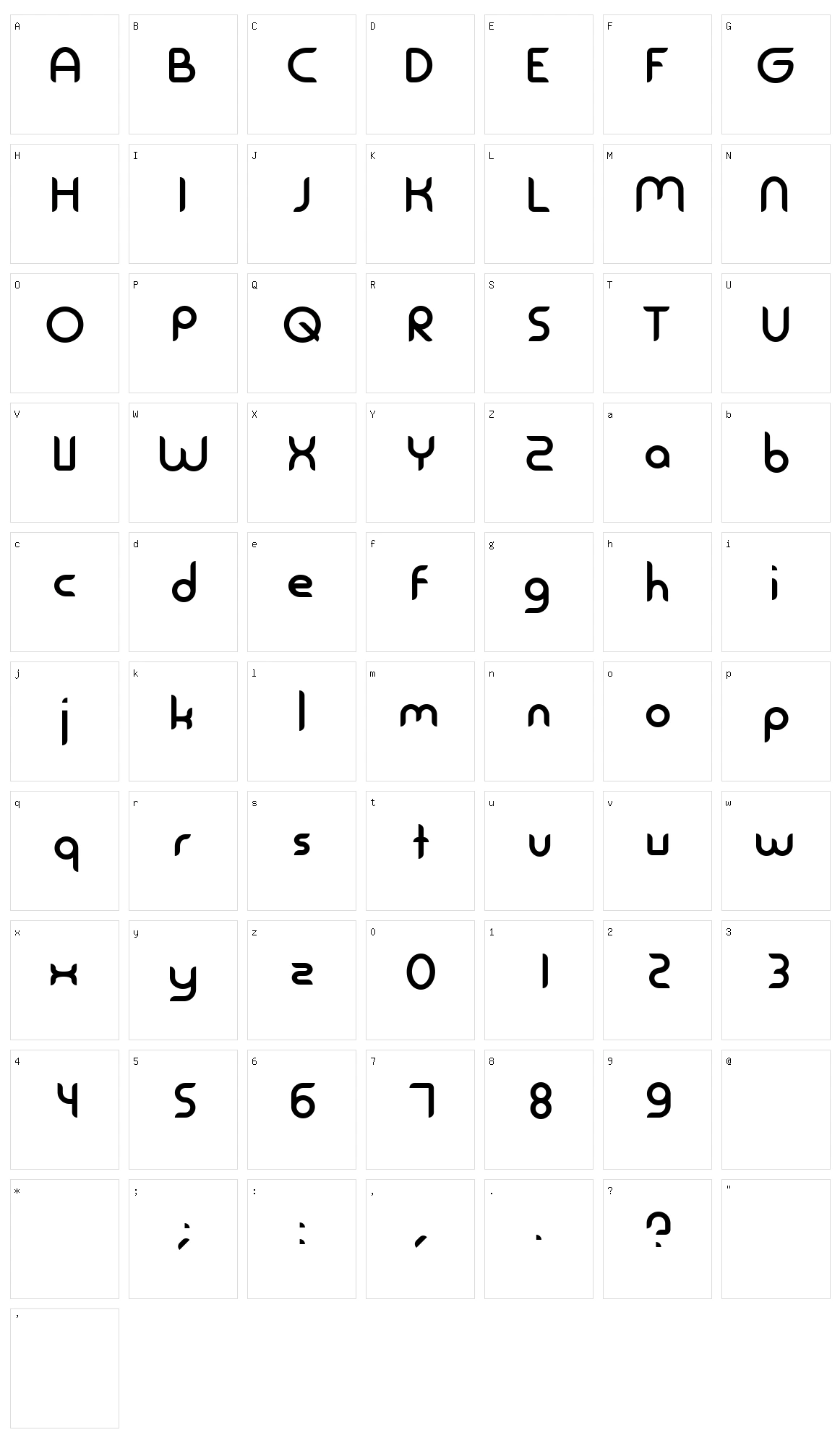 Urba Character Set