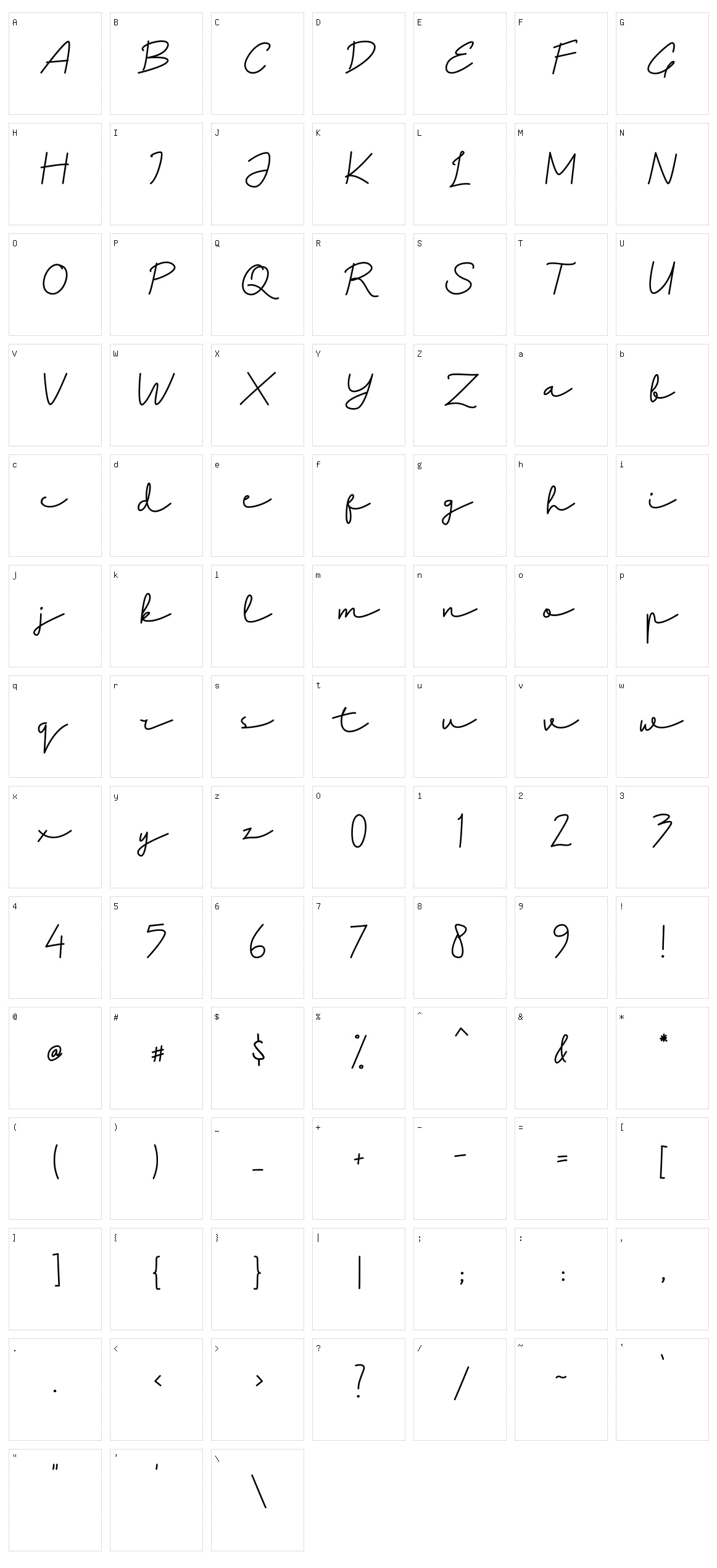 Kinan Character Set