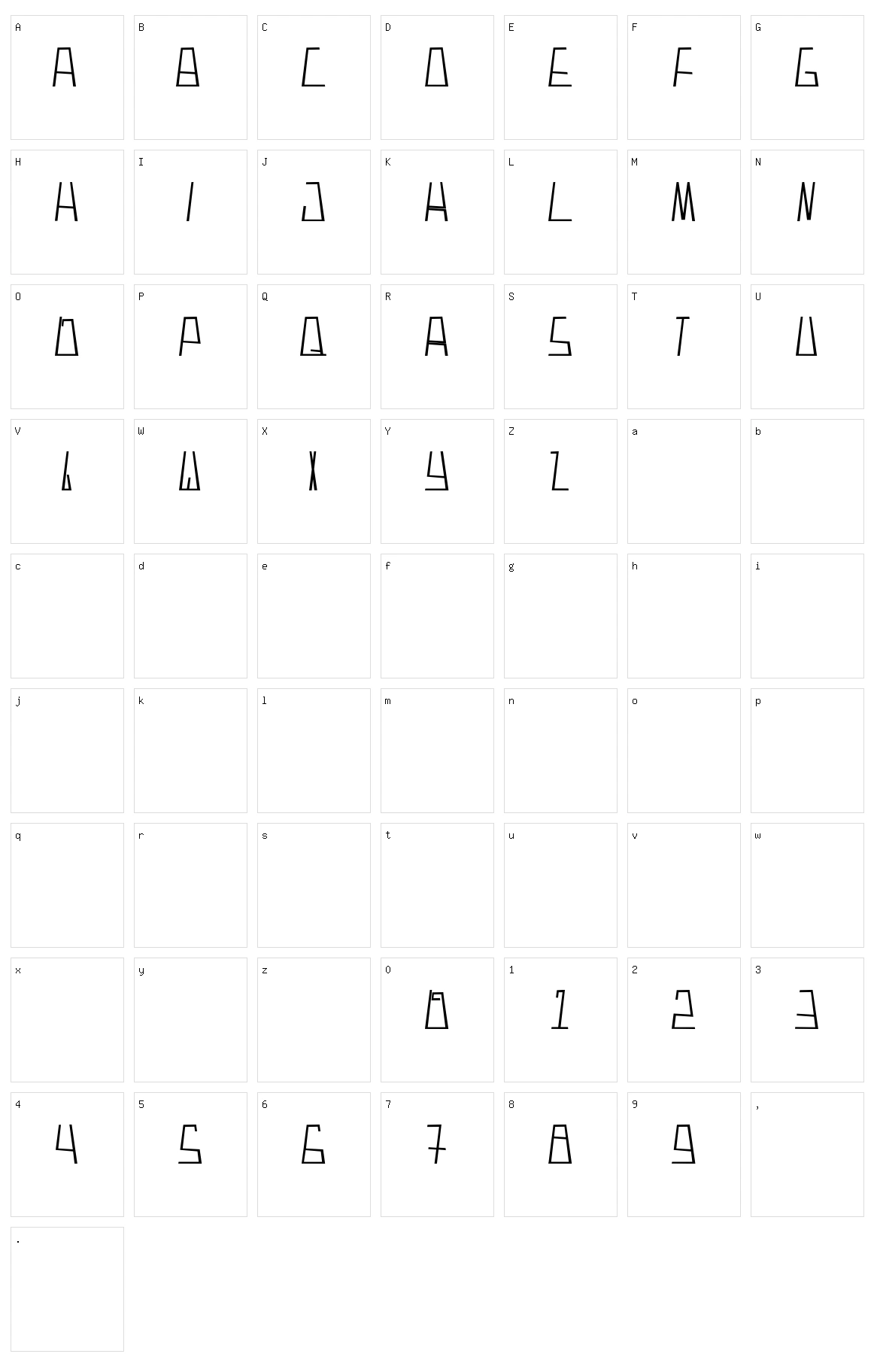 Veldi Character Set