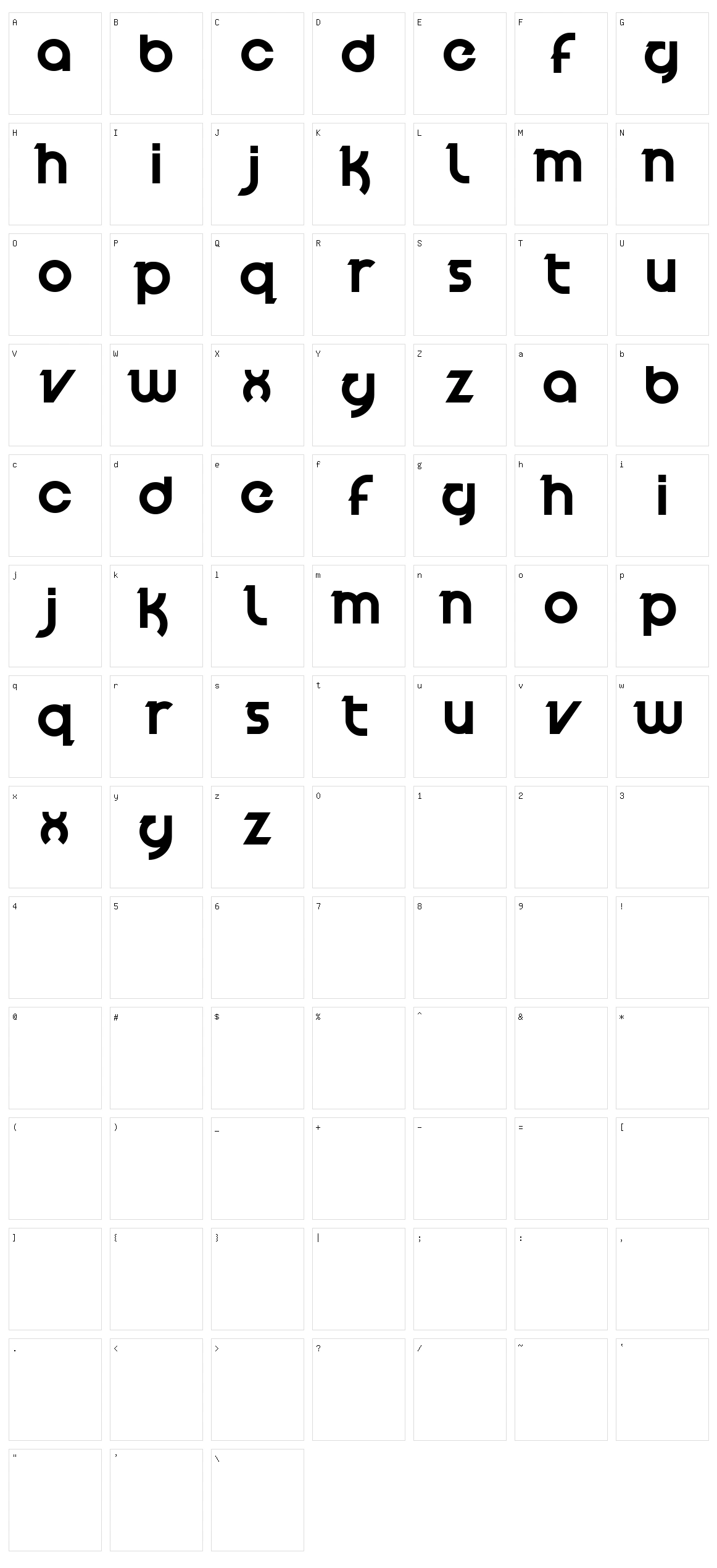 Velocity Character Set