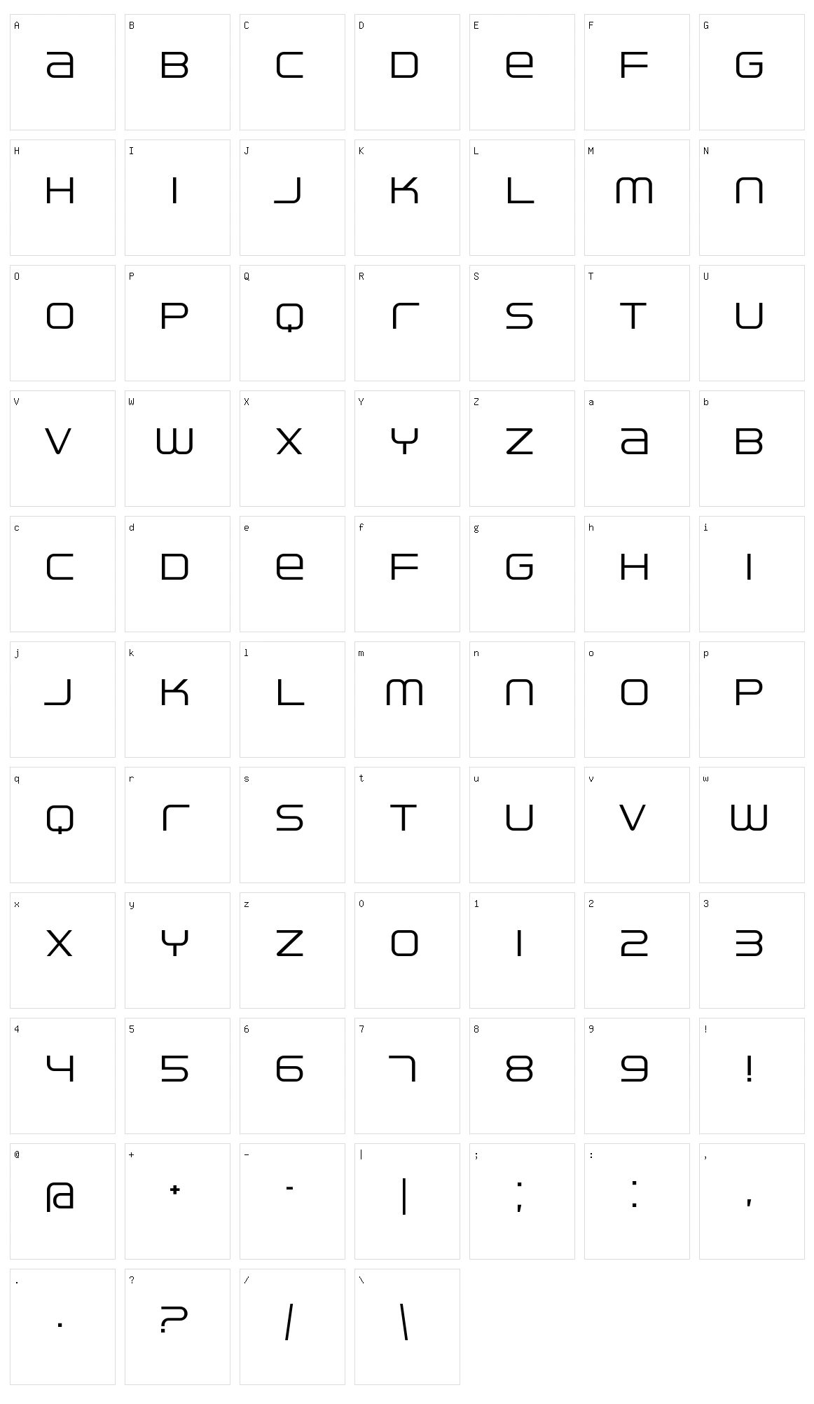 Ventisei Character Set