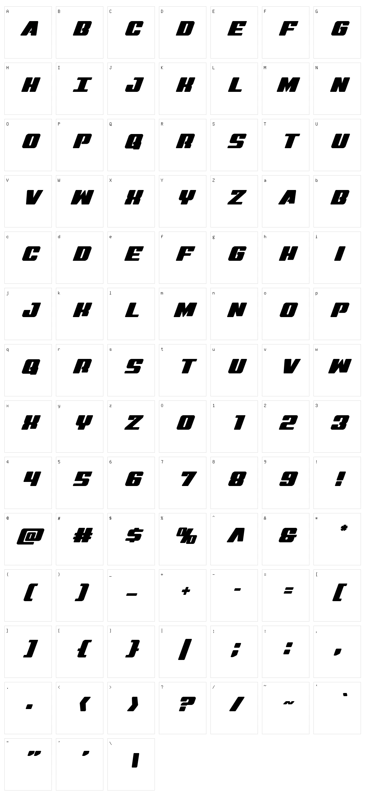 Virgin Hybrid Character Set