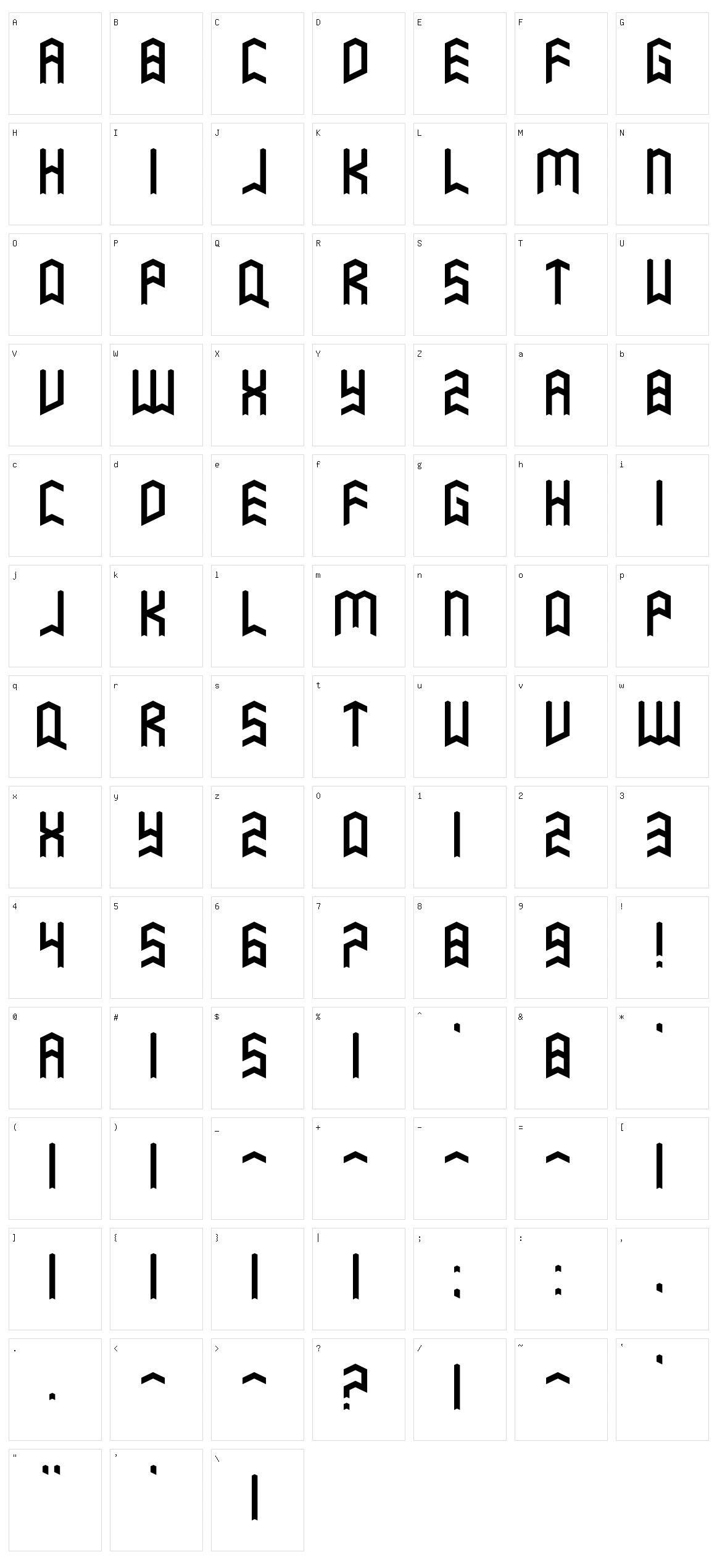 Vympel Character Set