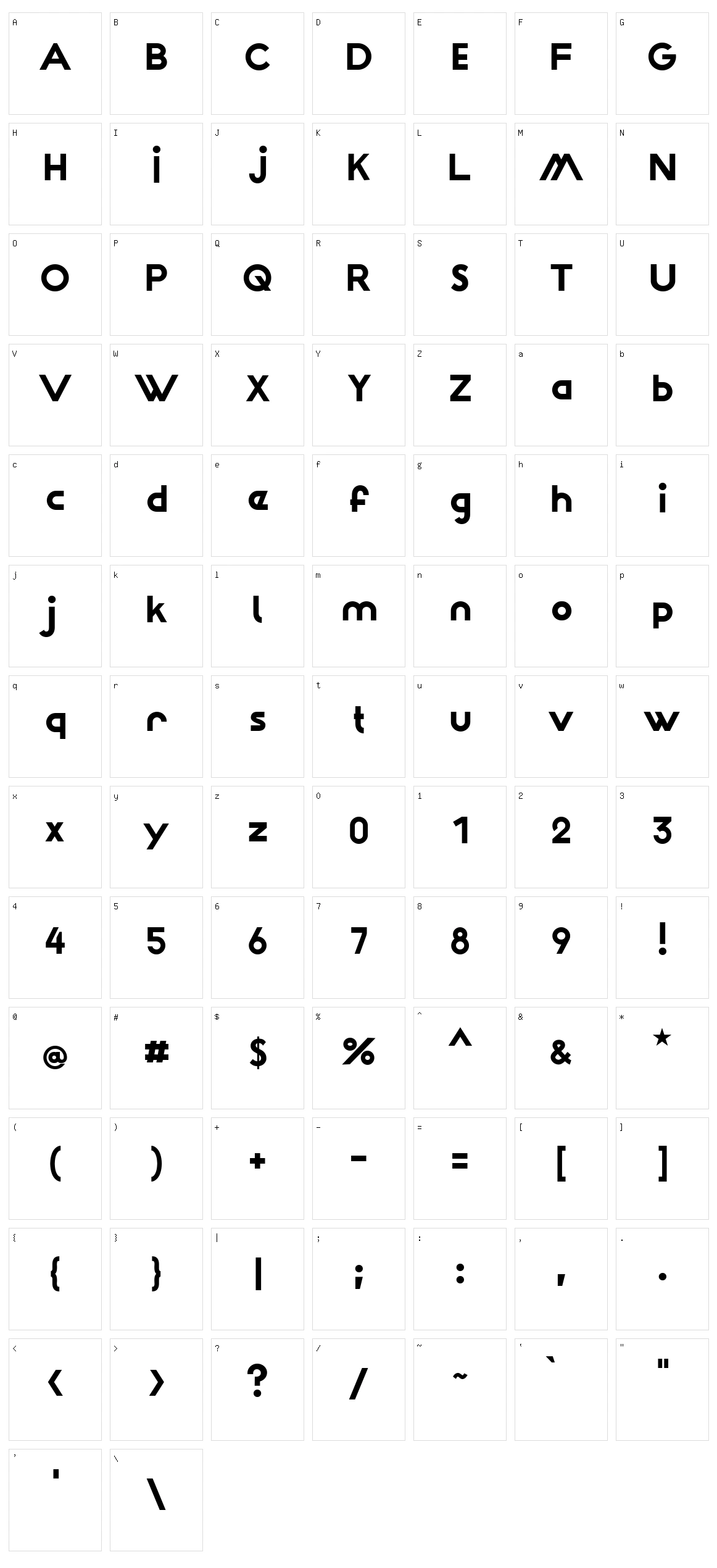 Wattauchimma Character Set