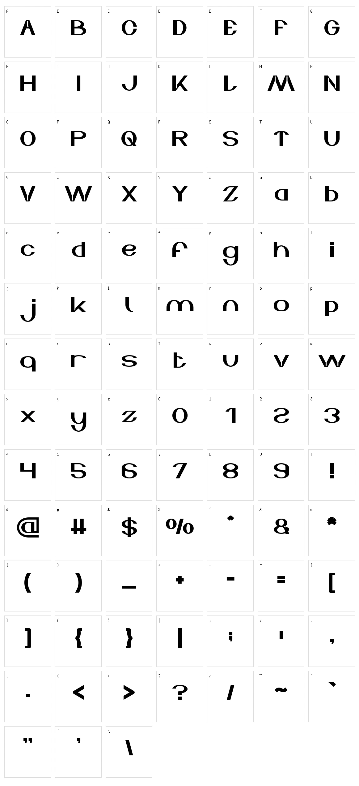 Wave Zone Character Set