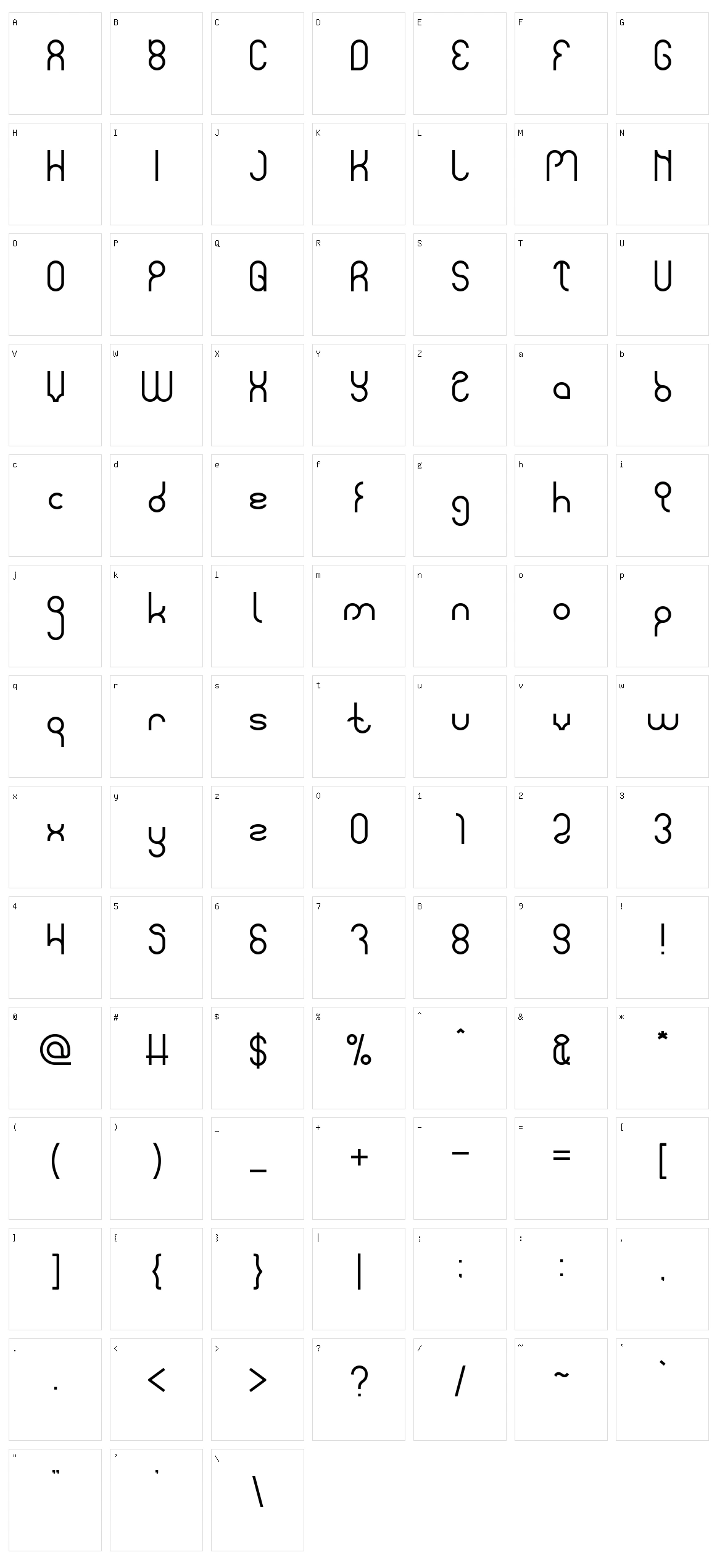 Weknow Character Set