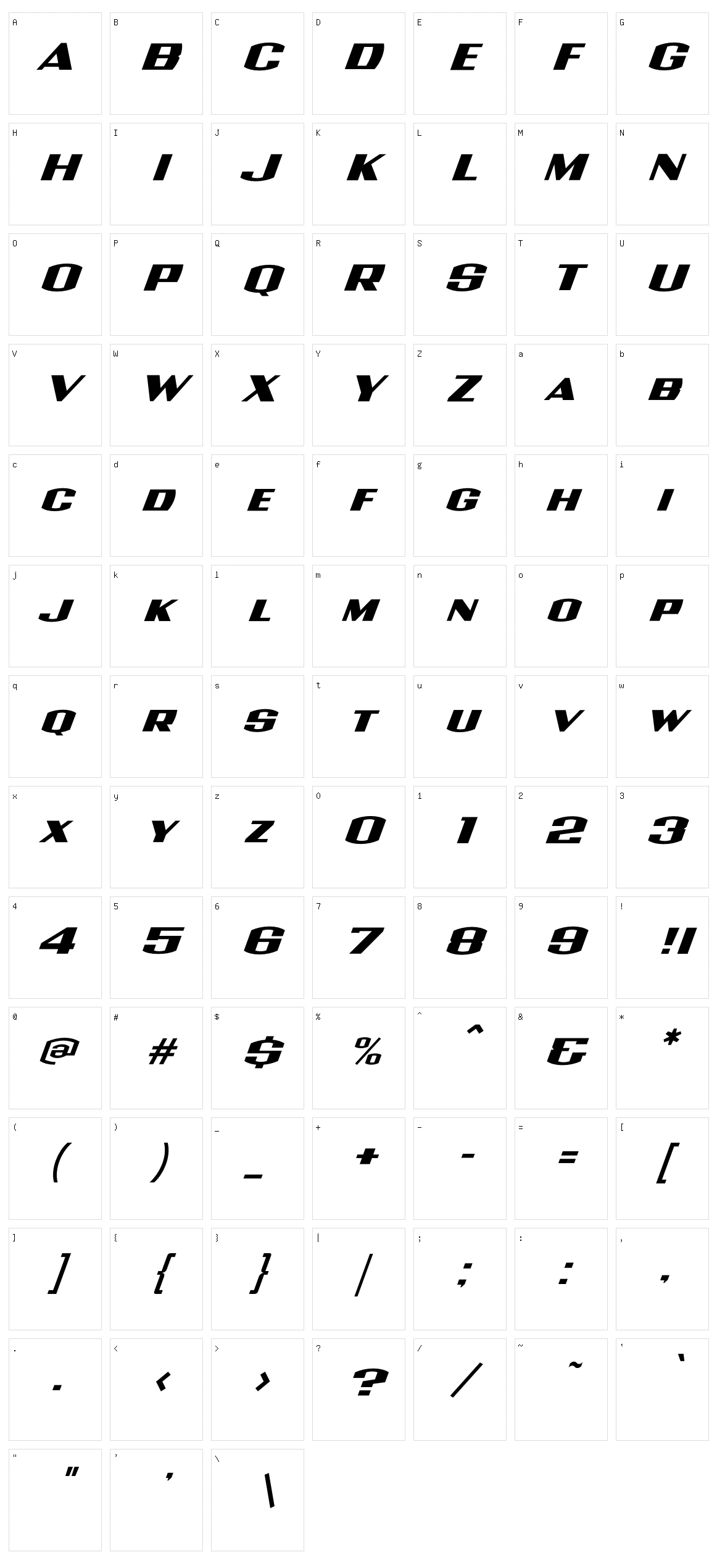 Wolfsburg Character Set