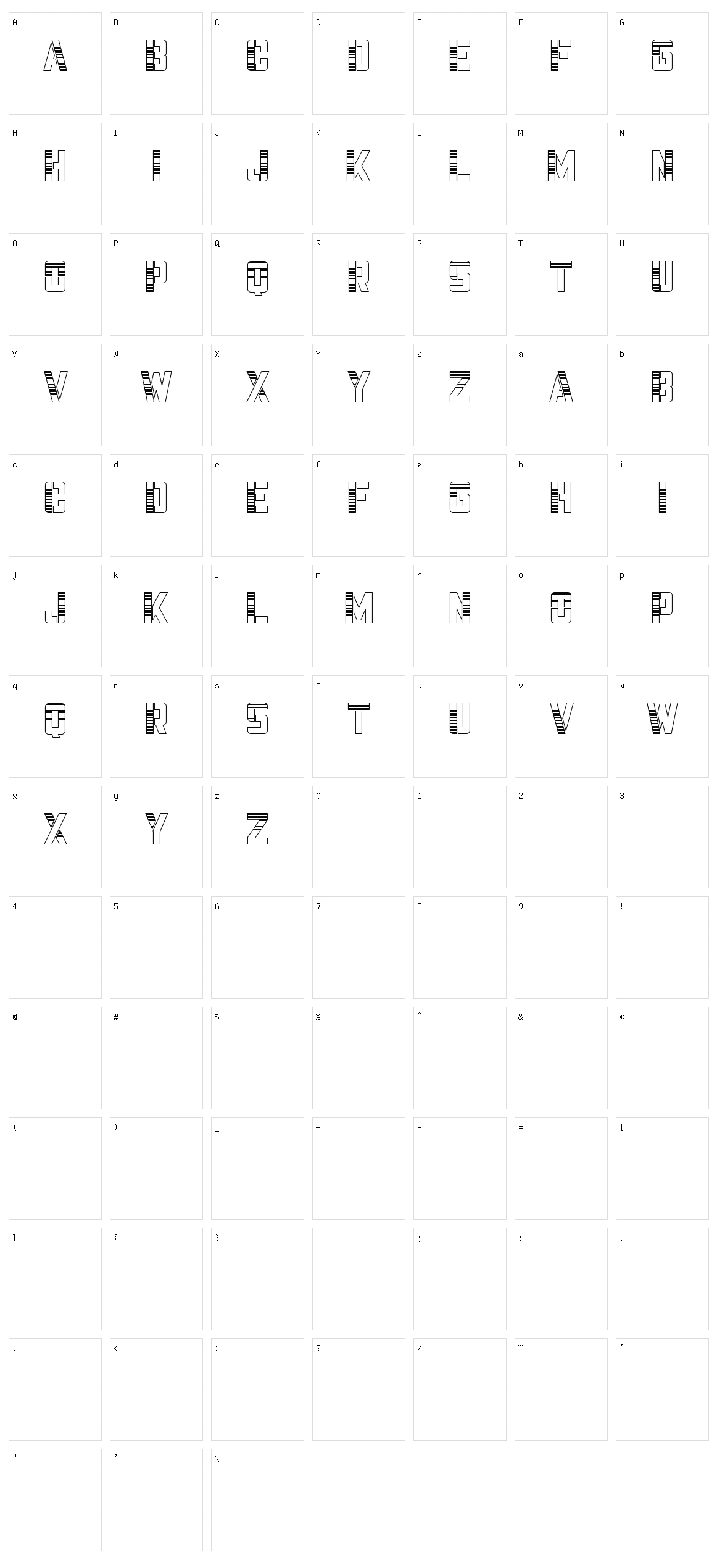 Xico Character Set