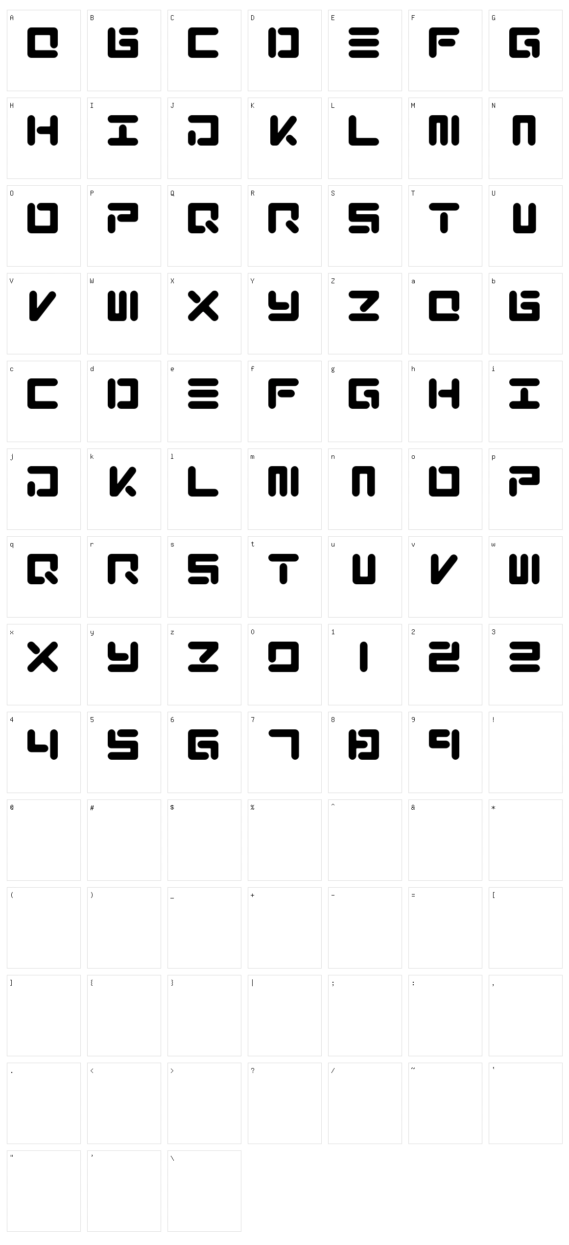 Xolo Character Set
