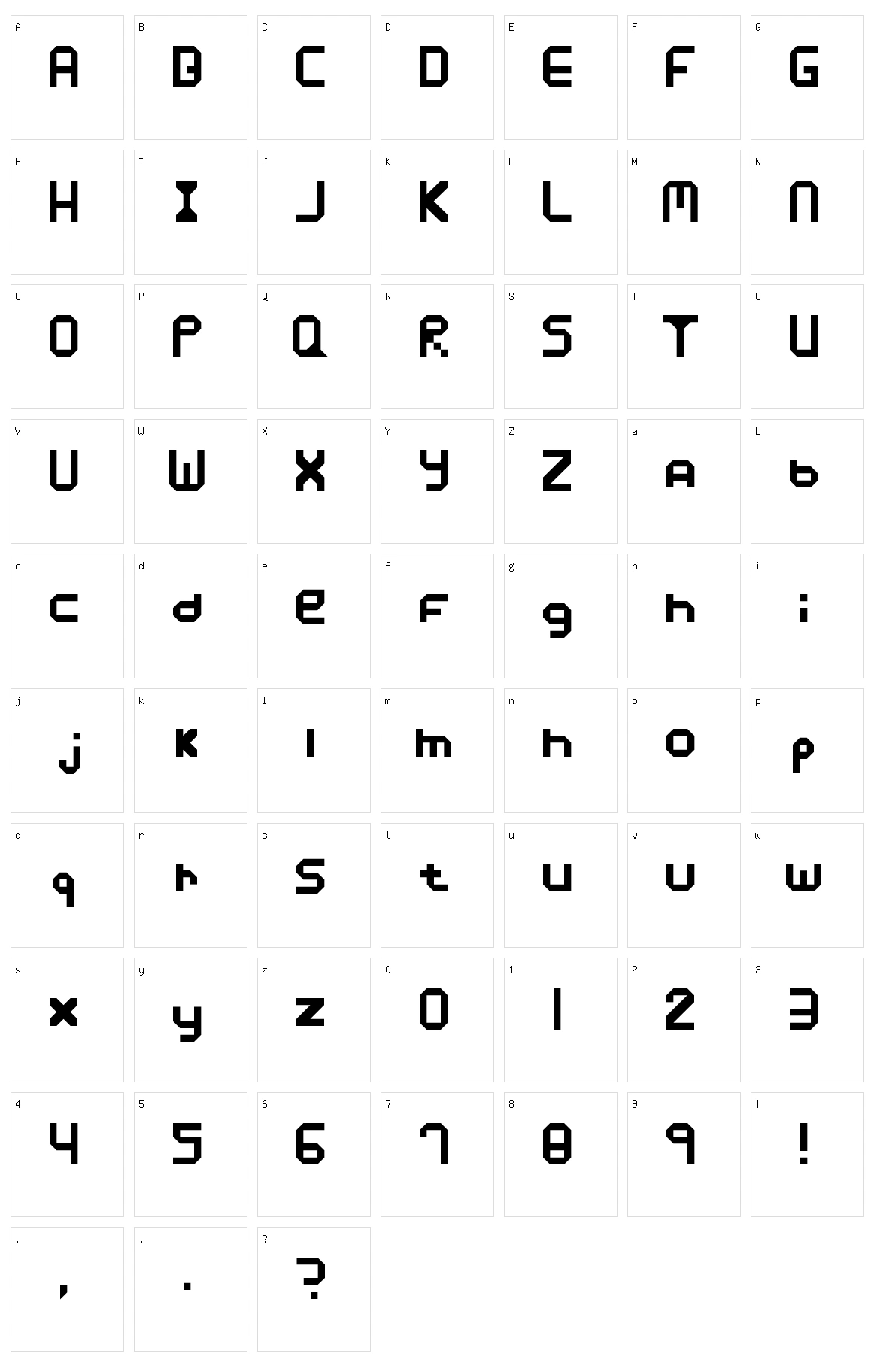 Xposure Character Set