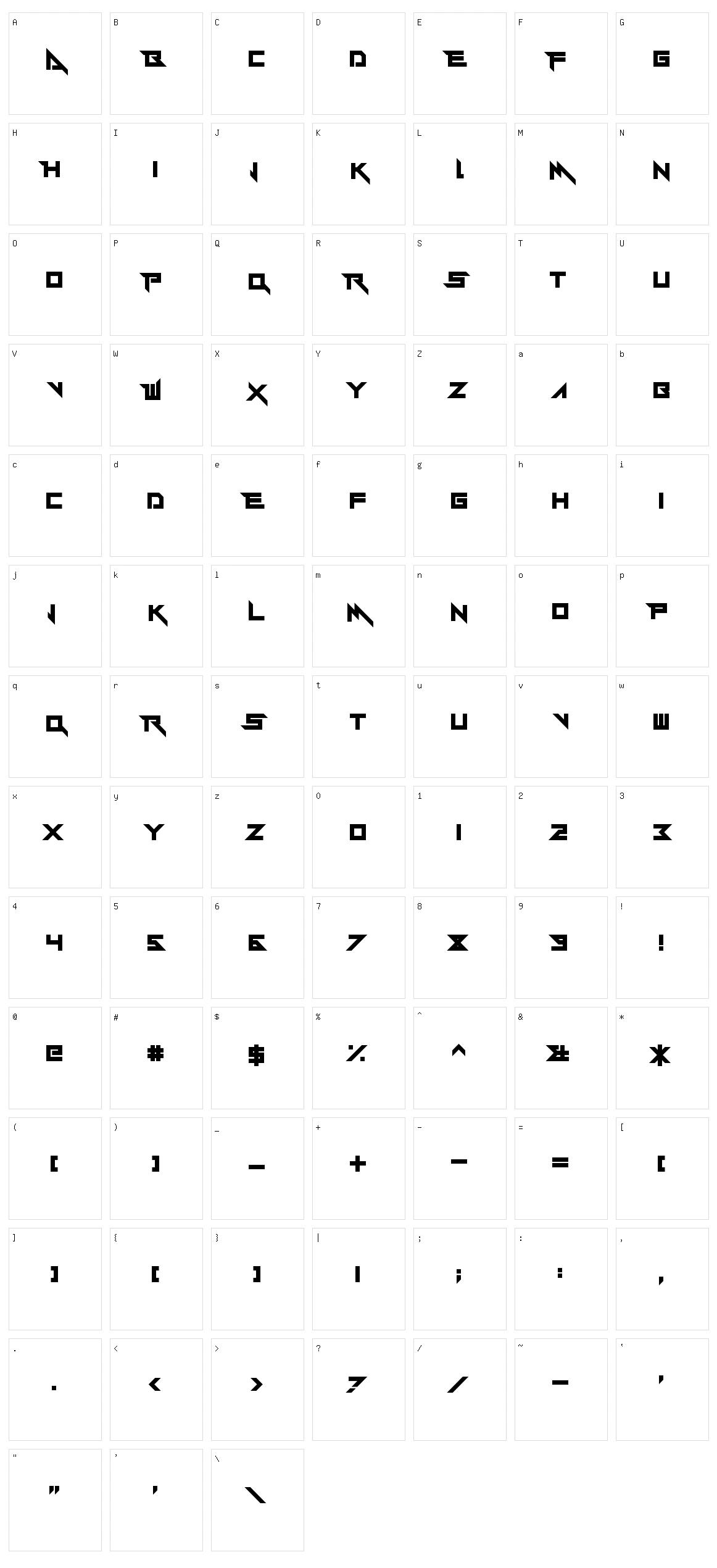 Y-Andermo Character Set