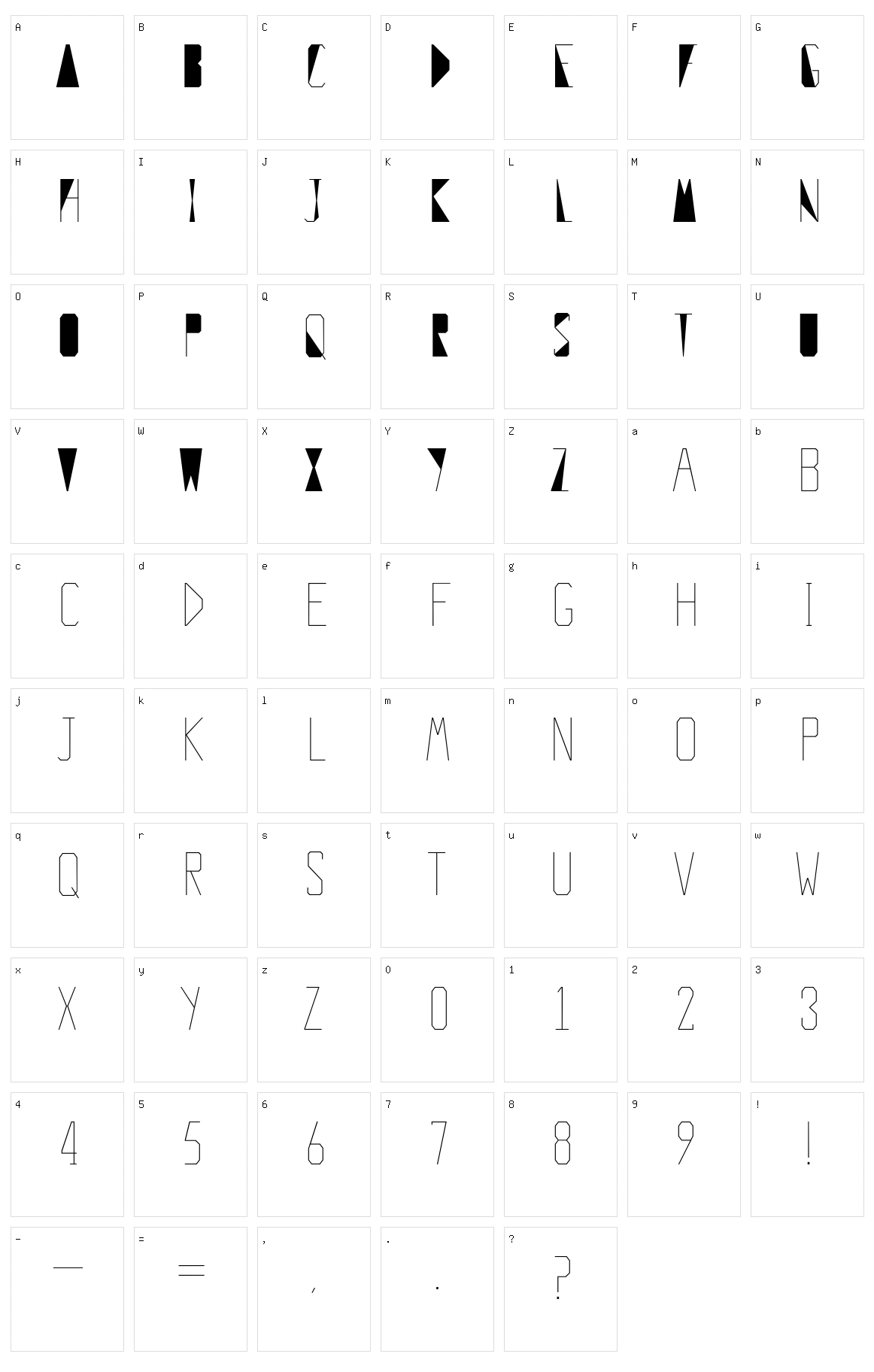 Yava Character Set