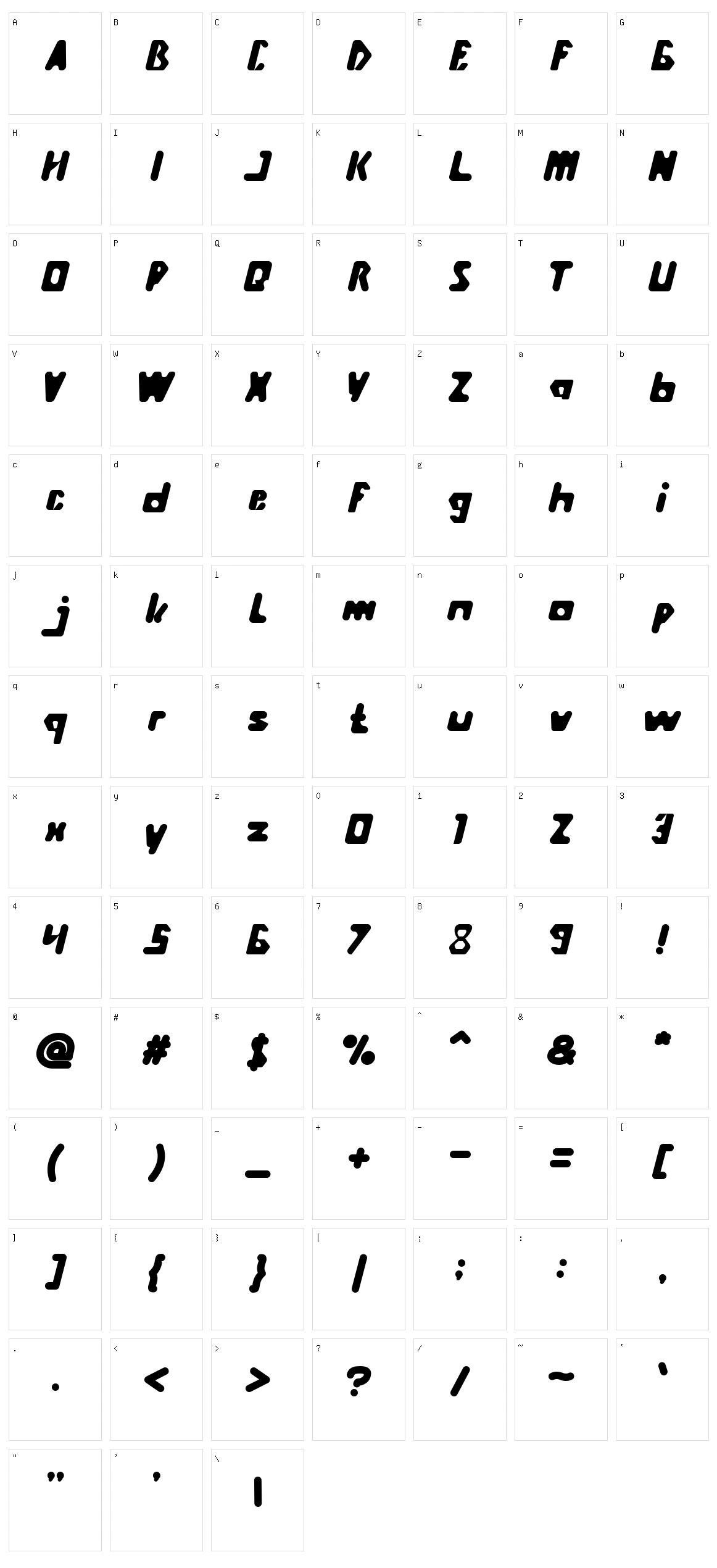 Yellow Character Set