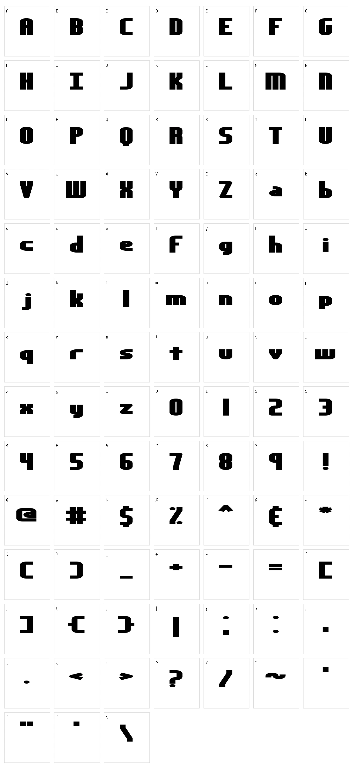 Yesterday BRK Character Set