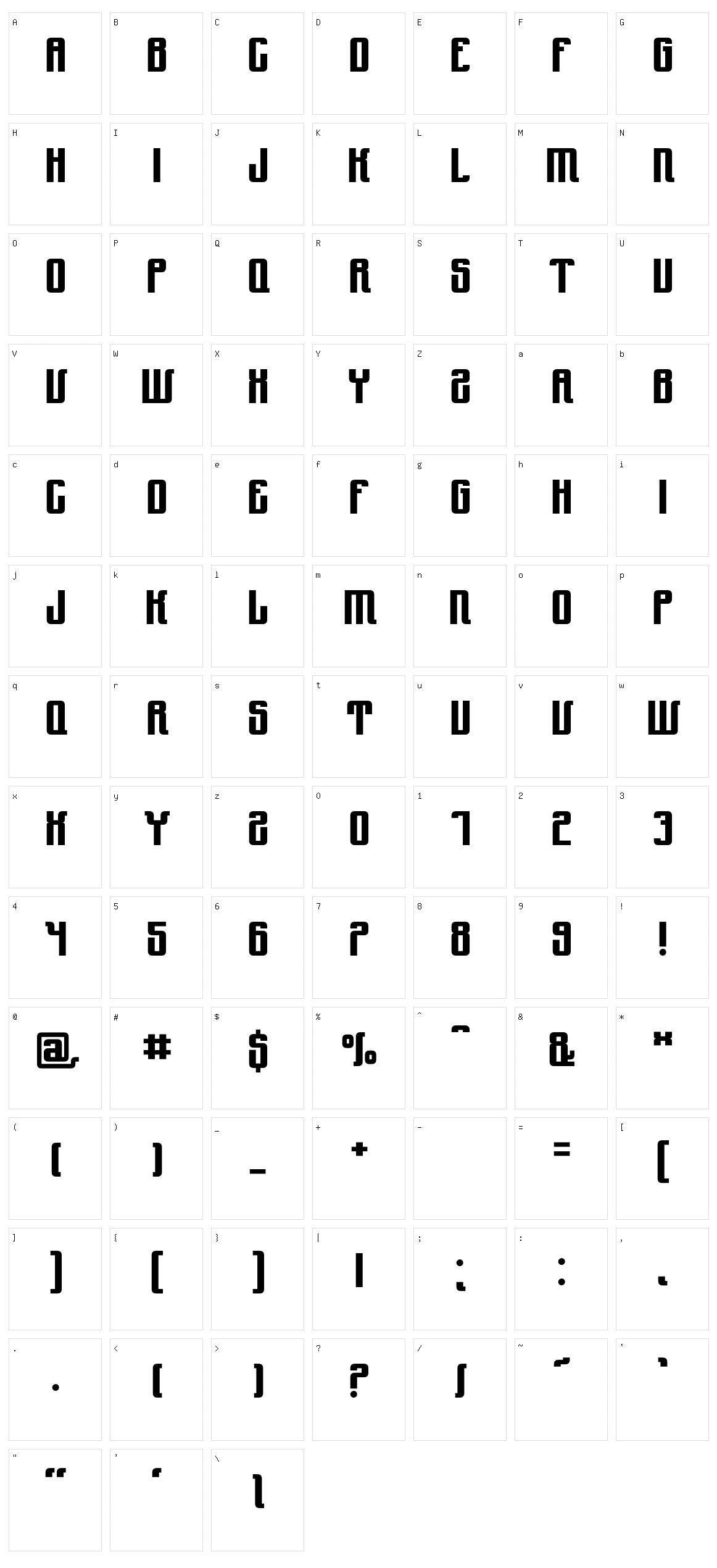 Yndu Character Set