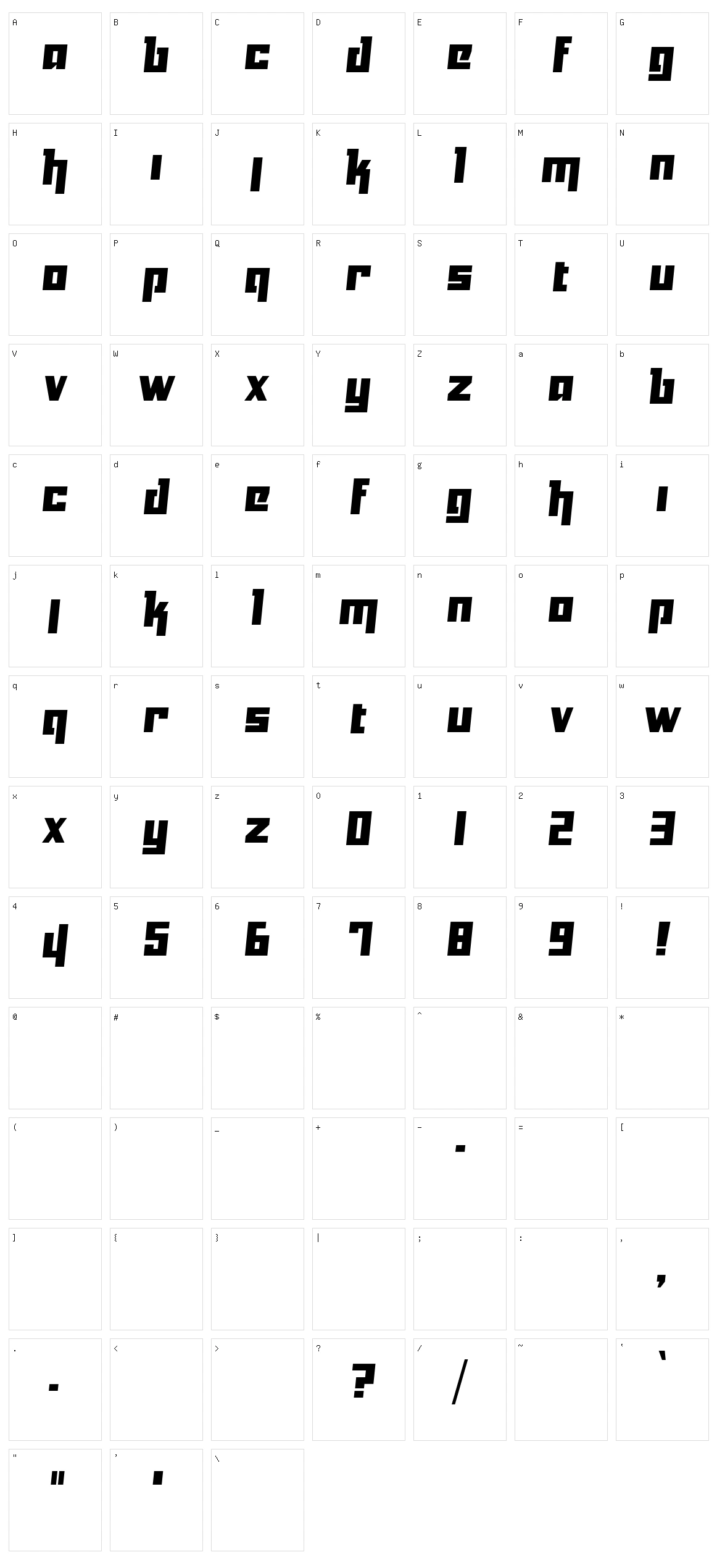 Yukarimobile Character Set