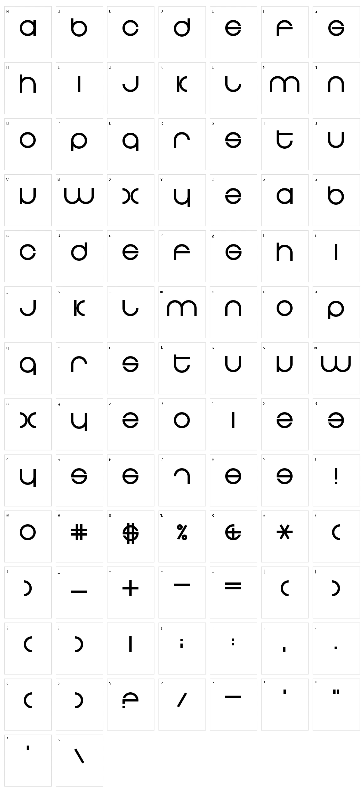 Zdyk Pisces Character Set