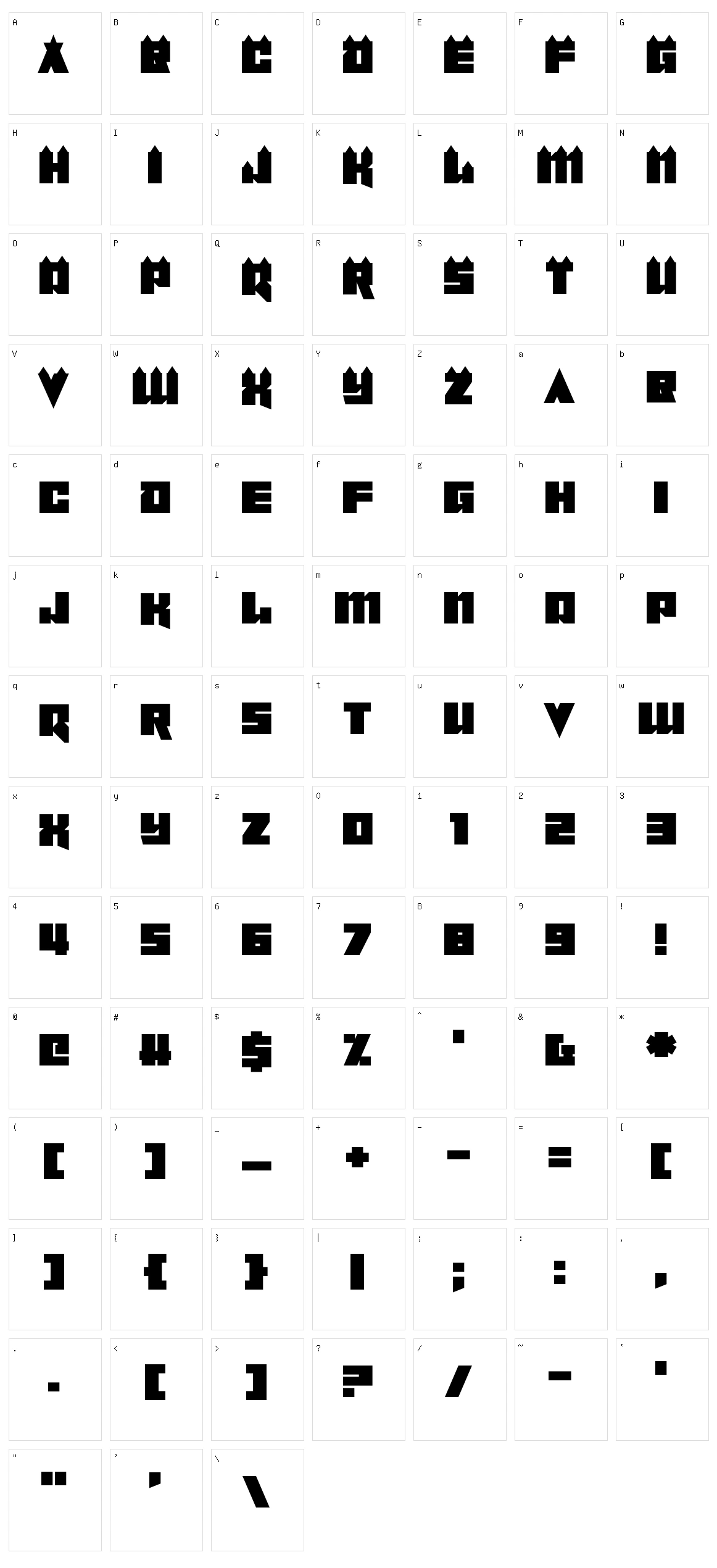 Zdyk Taurus Character Set
