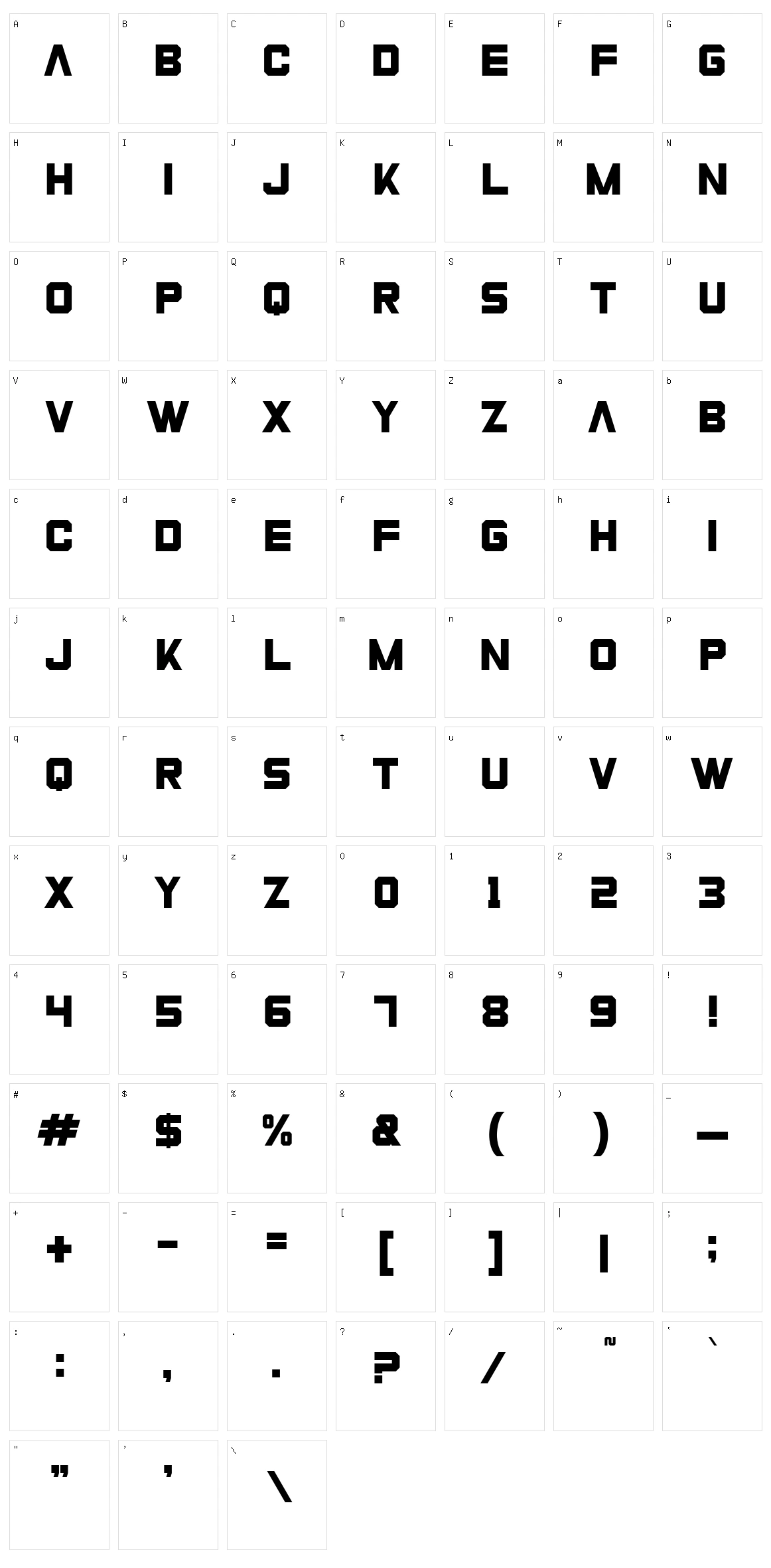 Zero Athletics Character Set