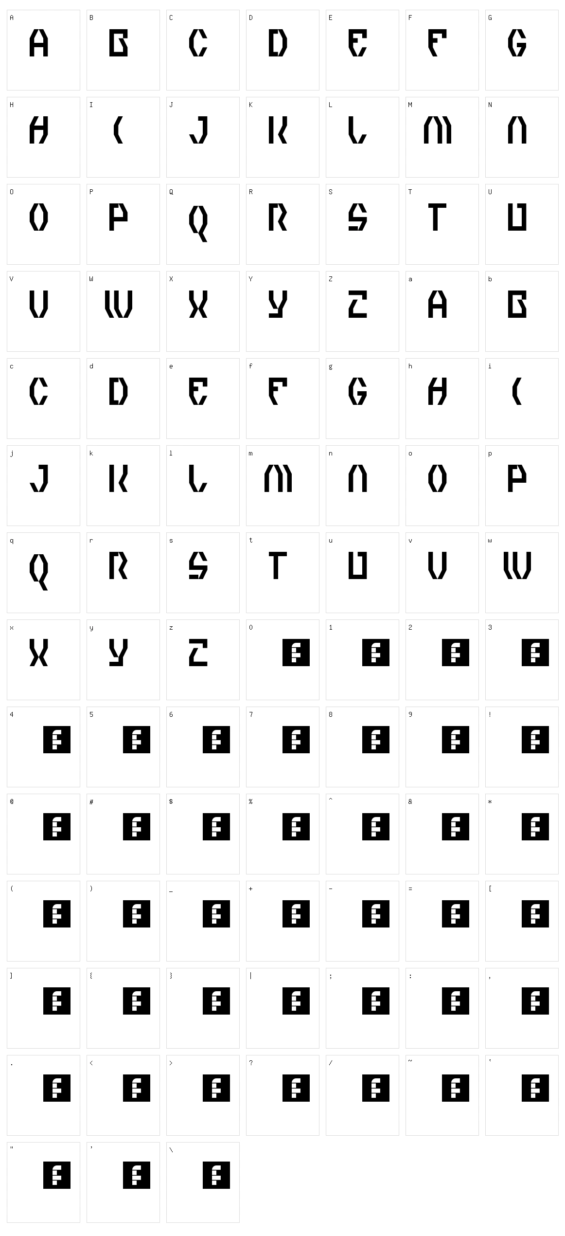 Zero Theory Character Set