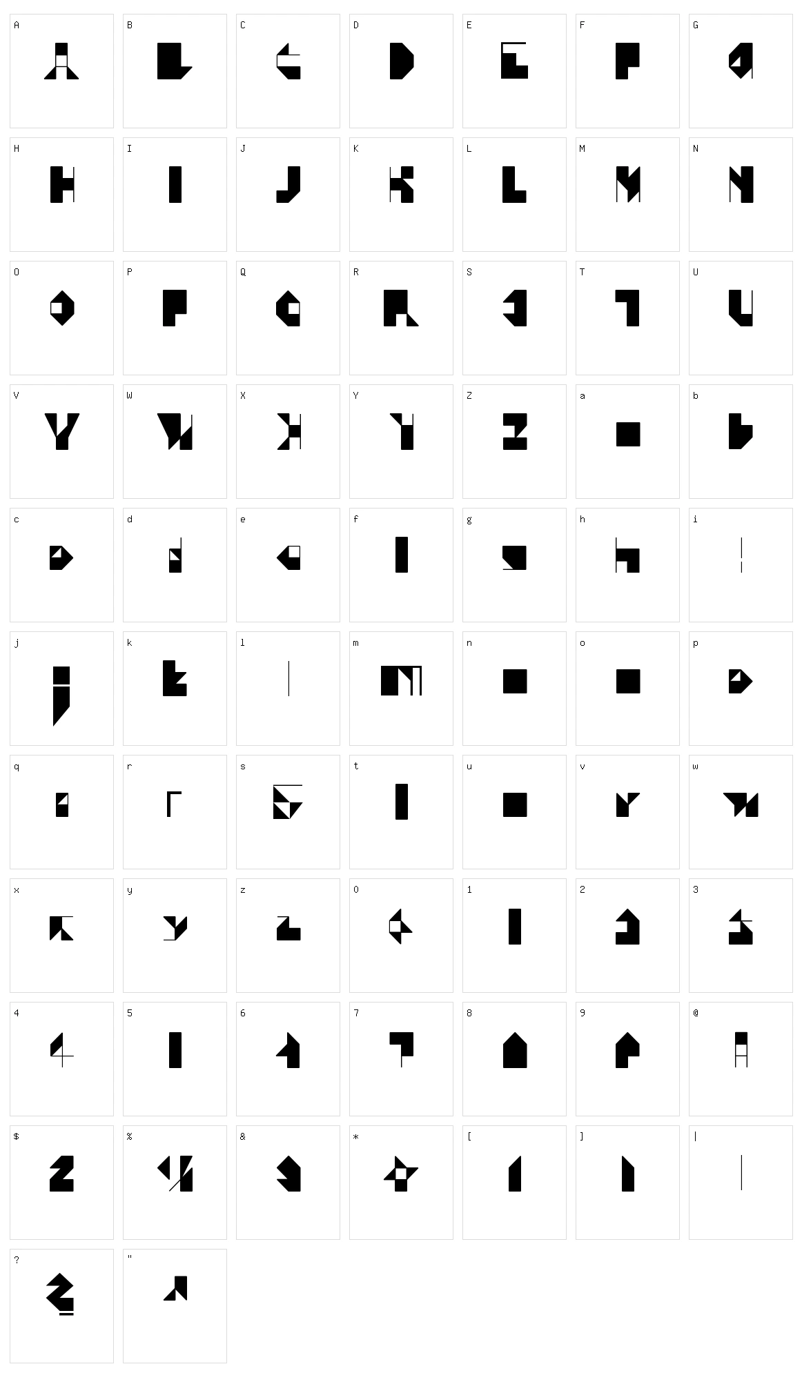 Zev Character Set