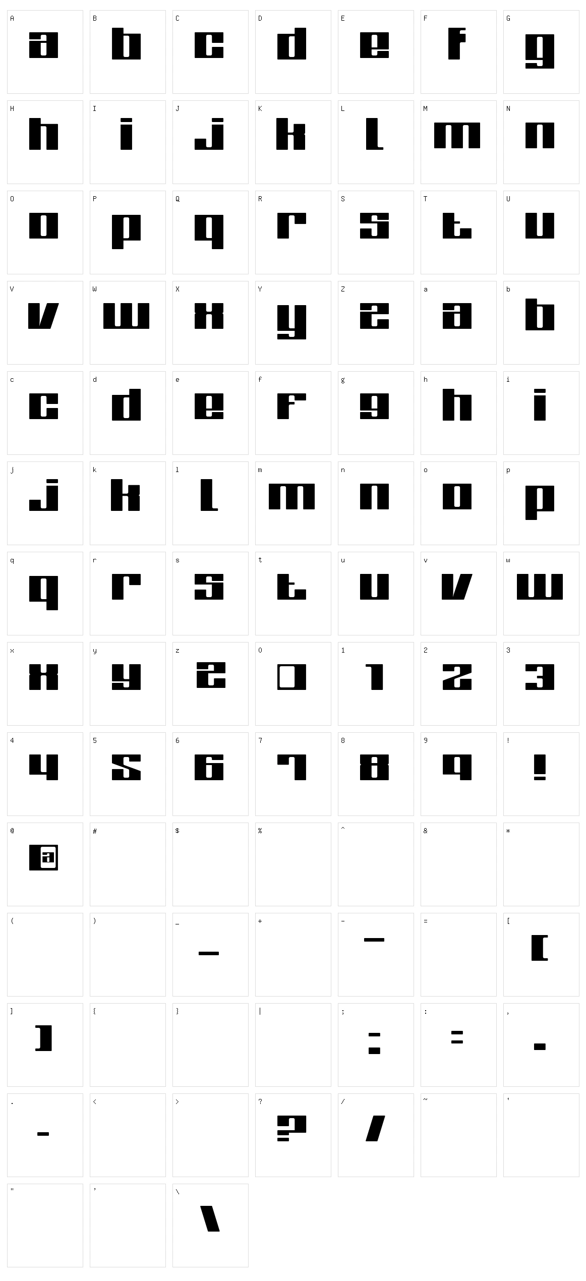Zone Character Set