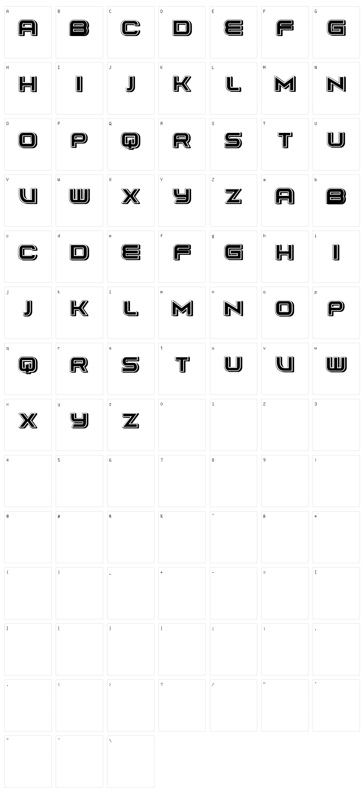 Zusatzstoffe Character Set