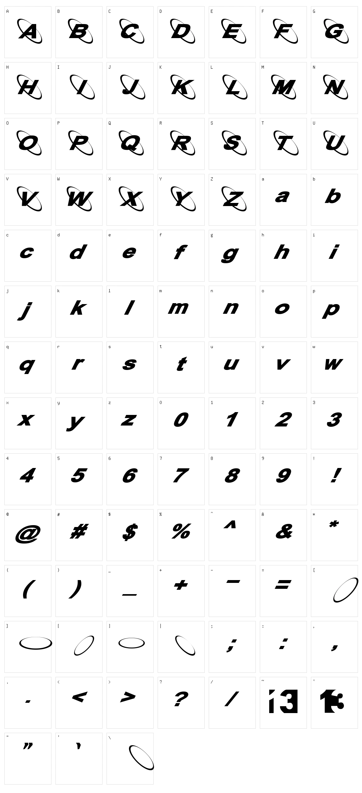 13 Misa Character Set