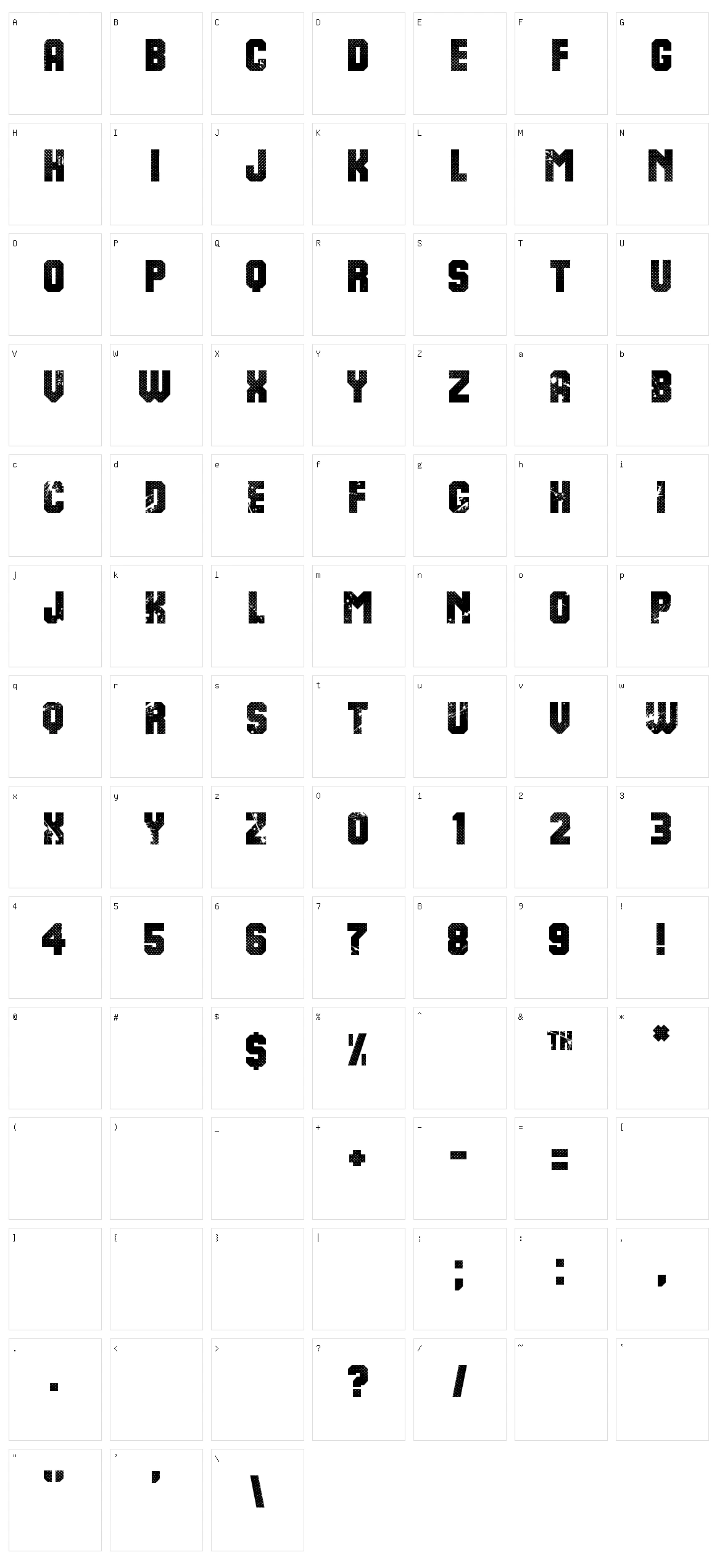 8th Cargo Character Set