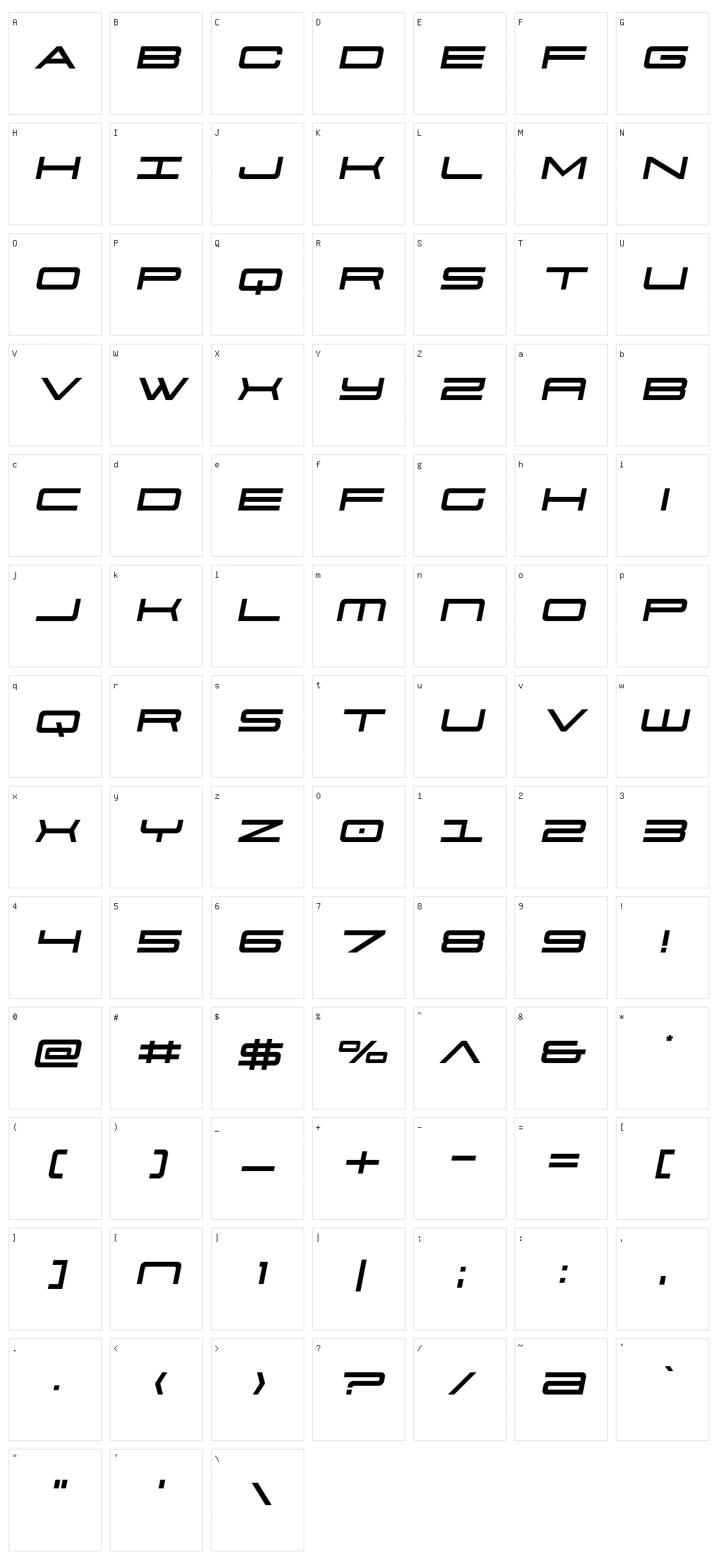 911 Porscha Character Set