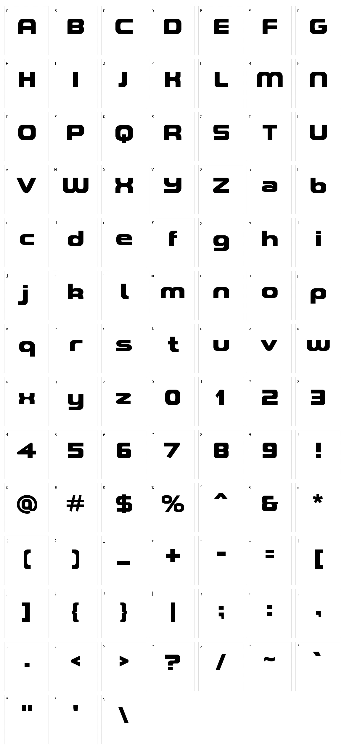 A Space Character Set