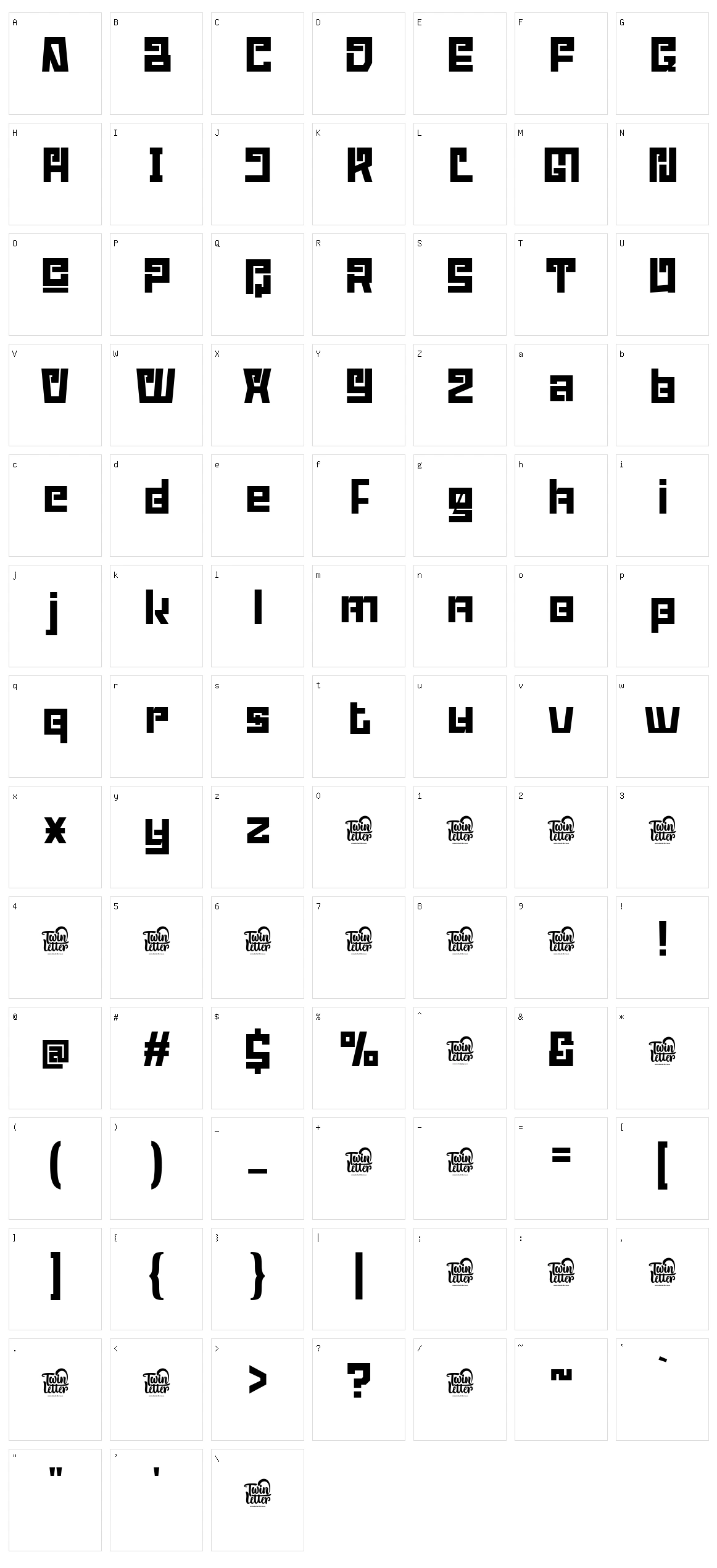 Abodin Character Set