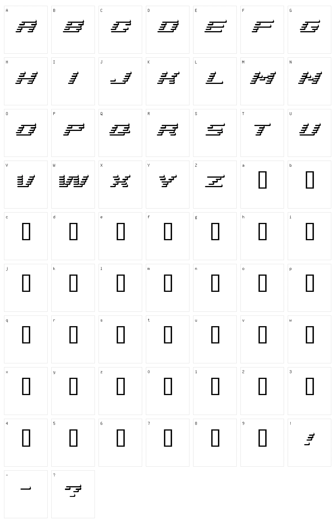 Add Shade Character Set