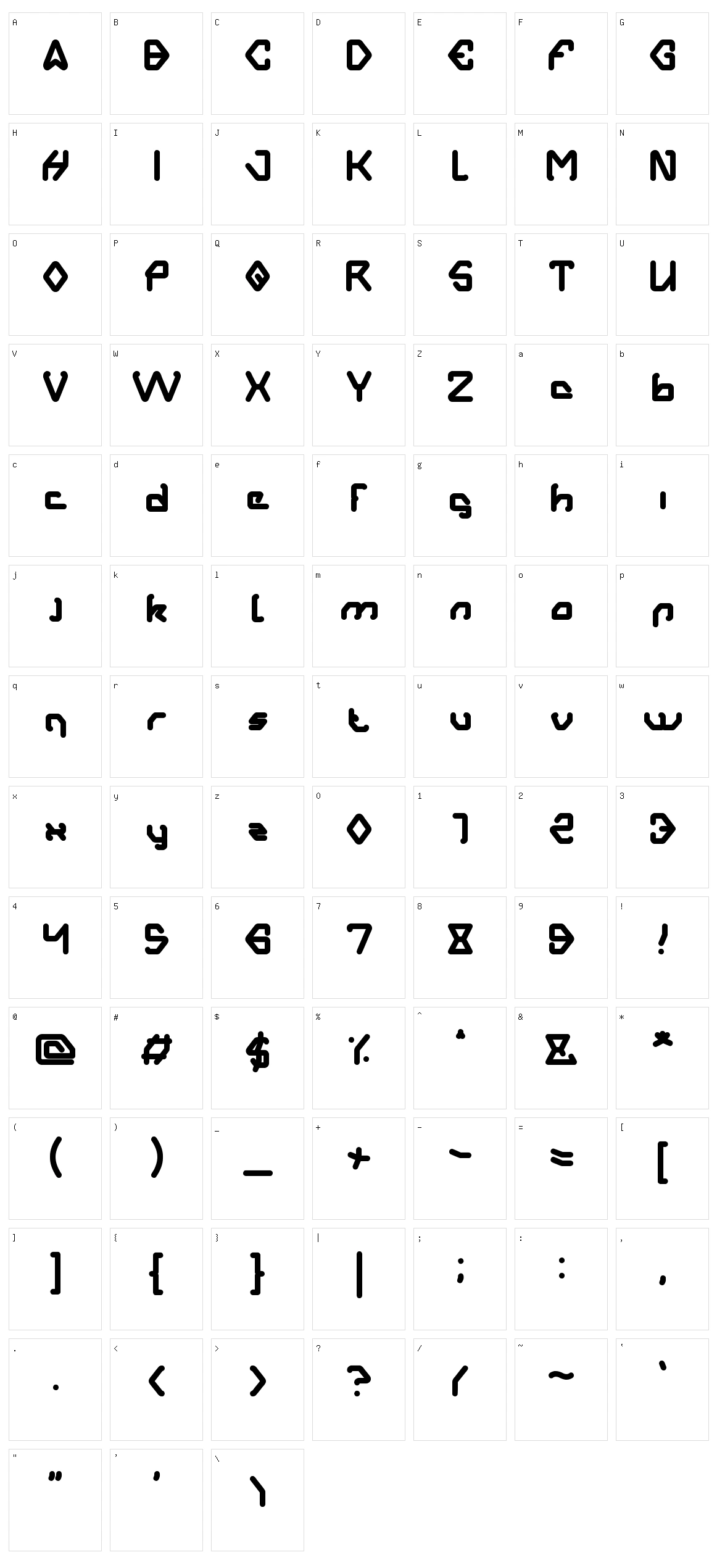 Aero Dynamic Character Set