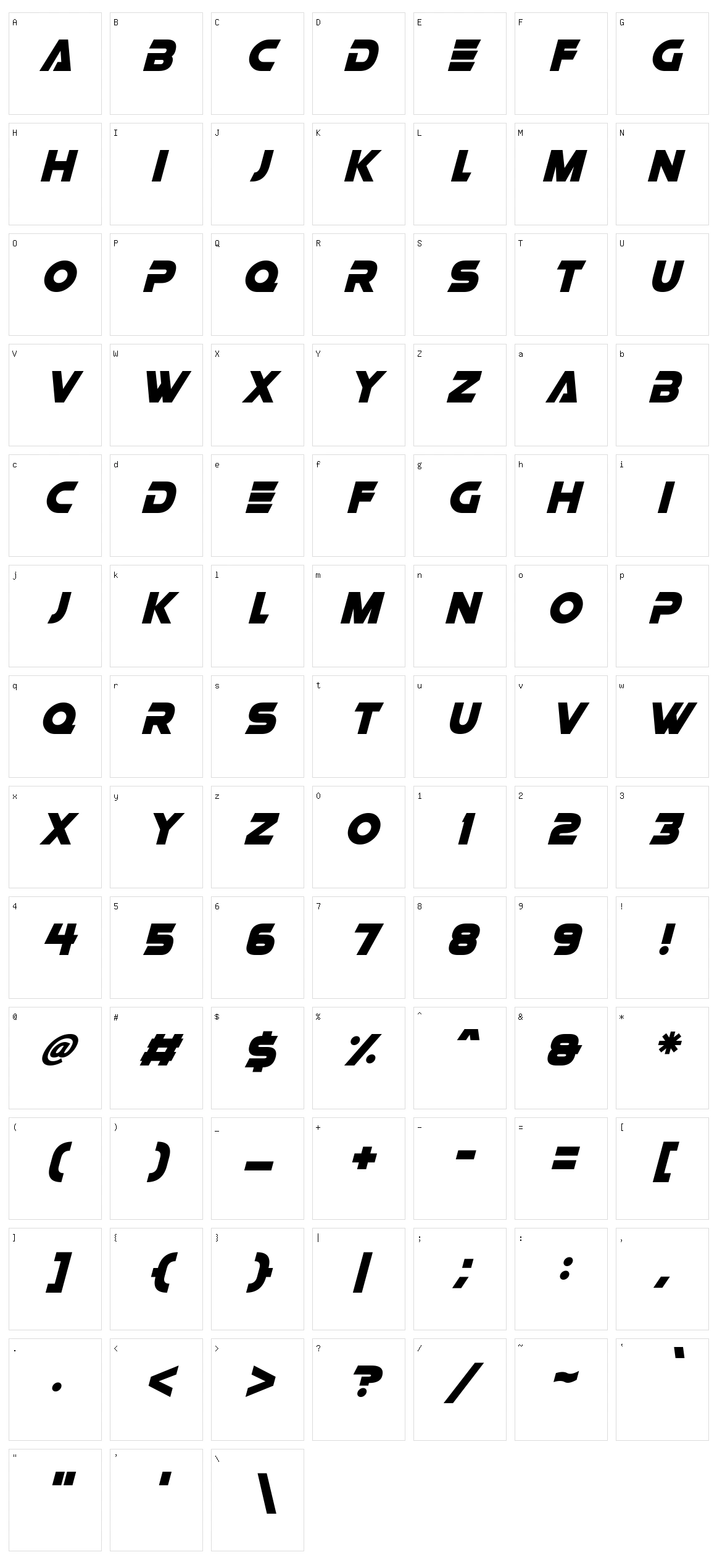 Affirmative Character Set
