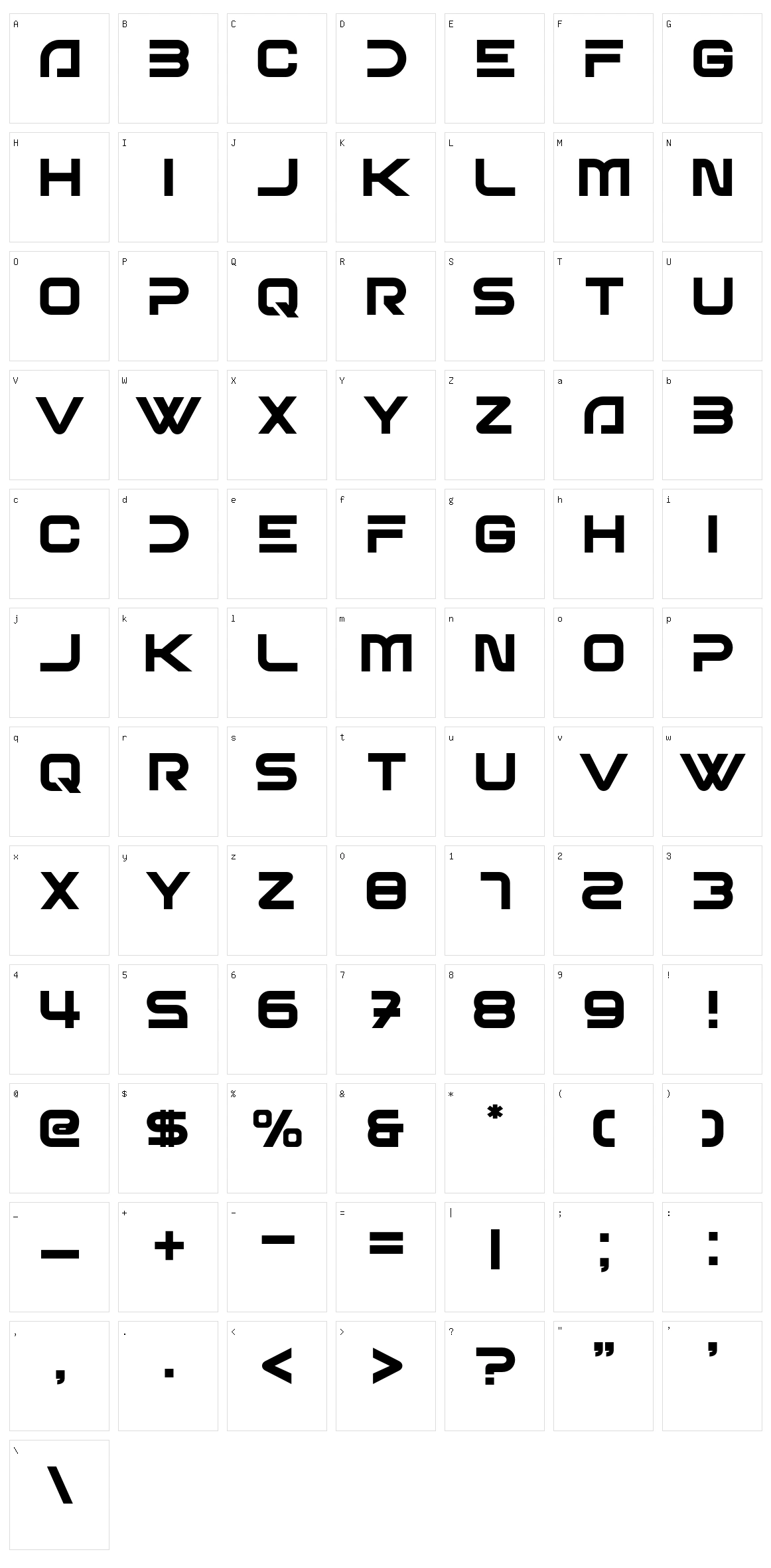 Airbeat Character Set