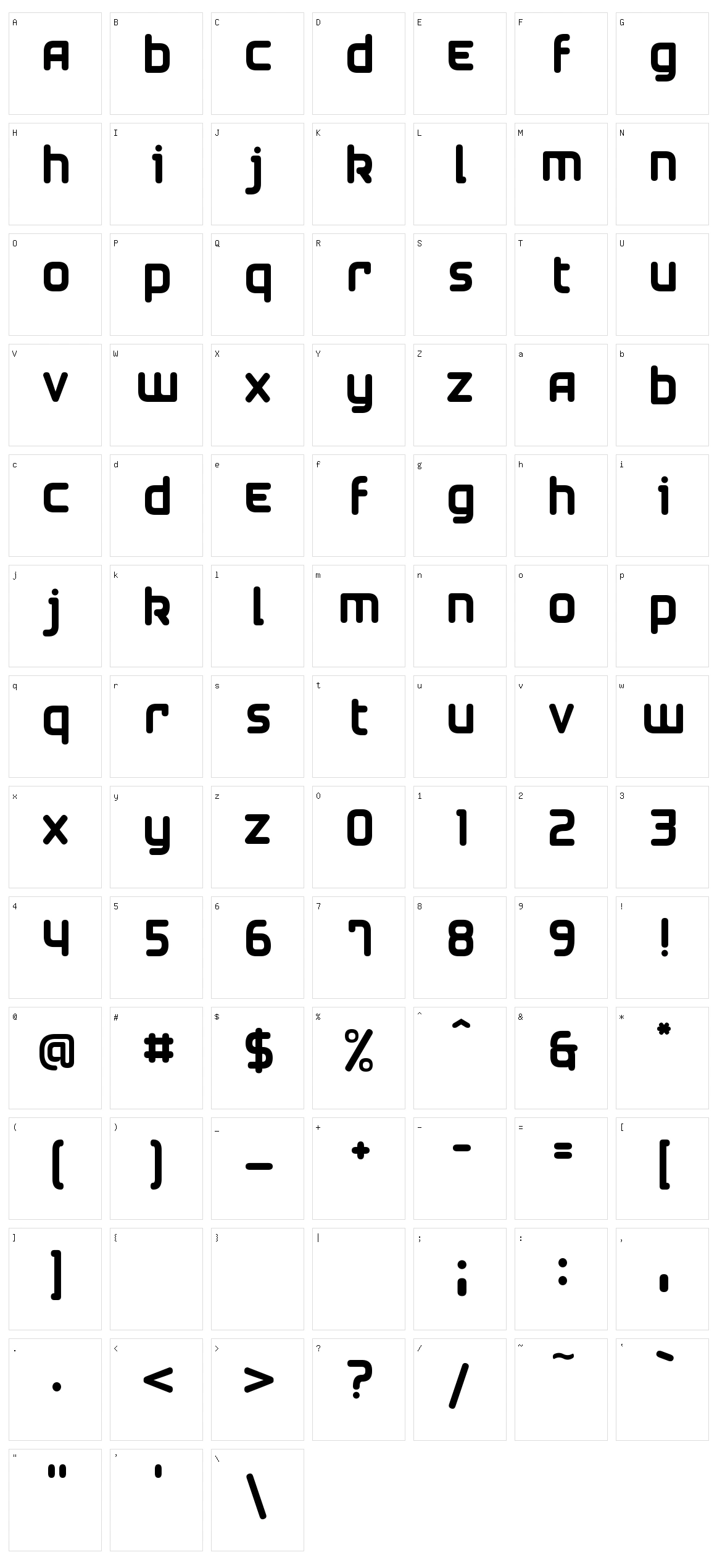 Airstrip Four Character Set