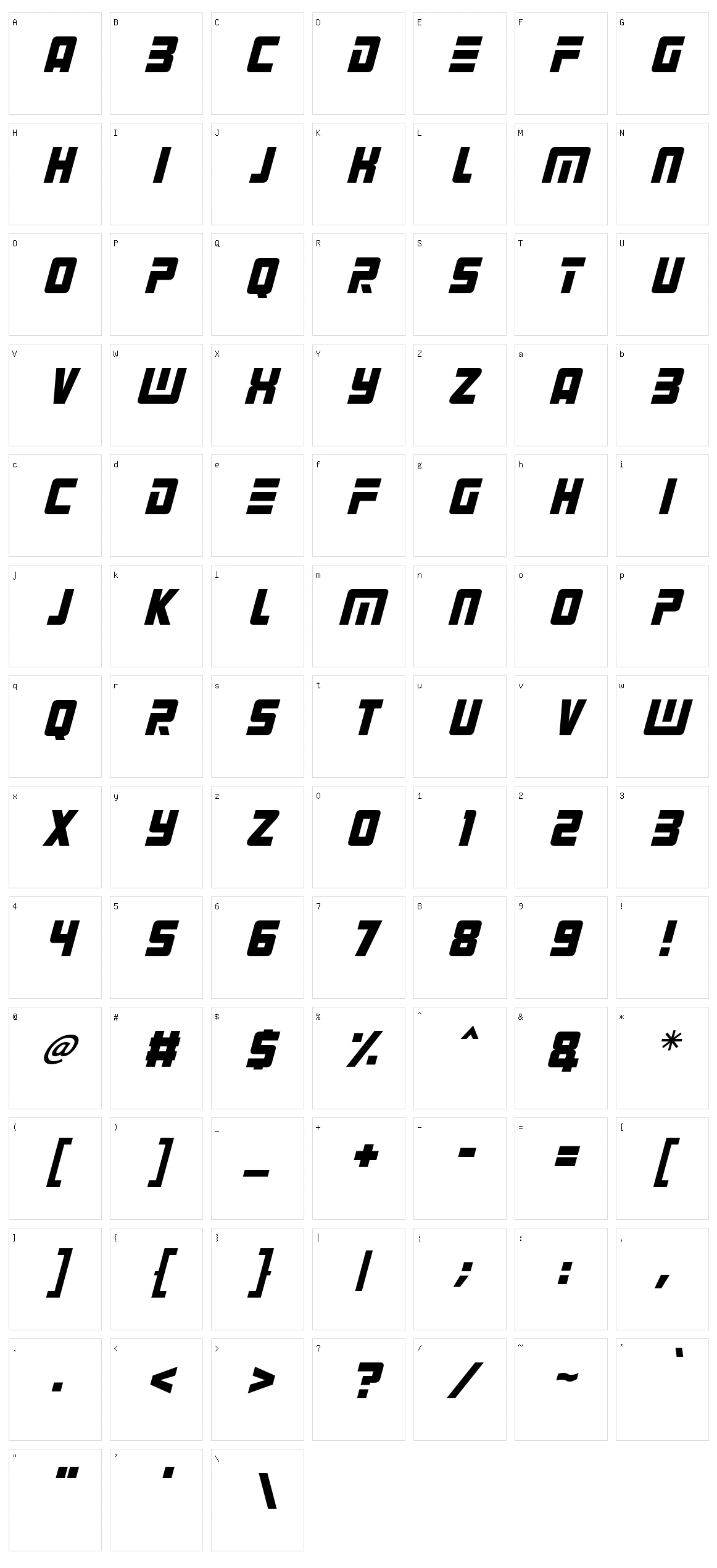 Alien Android Character Set