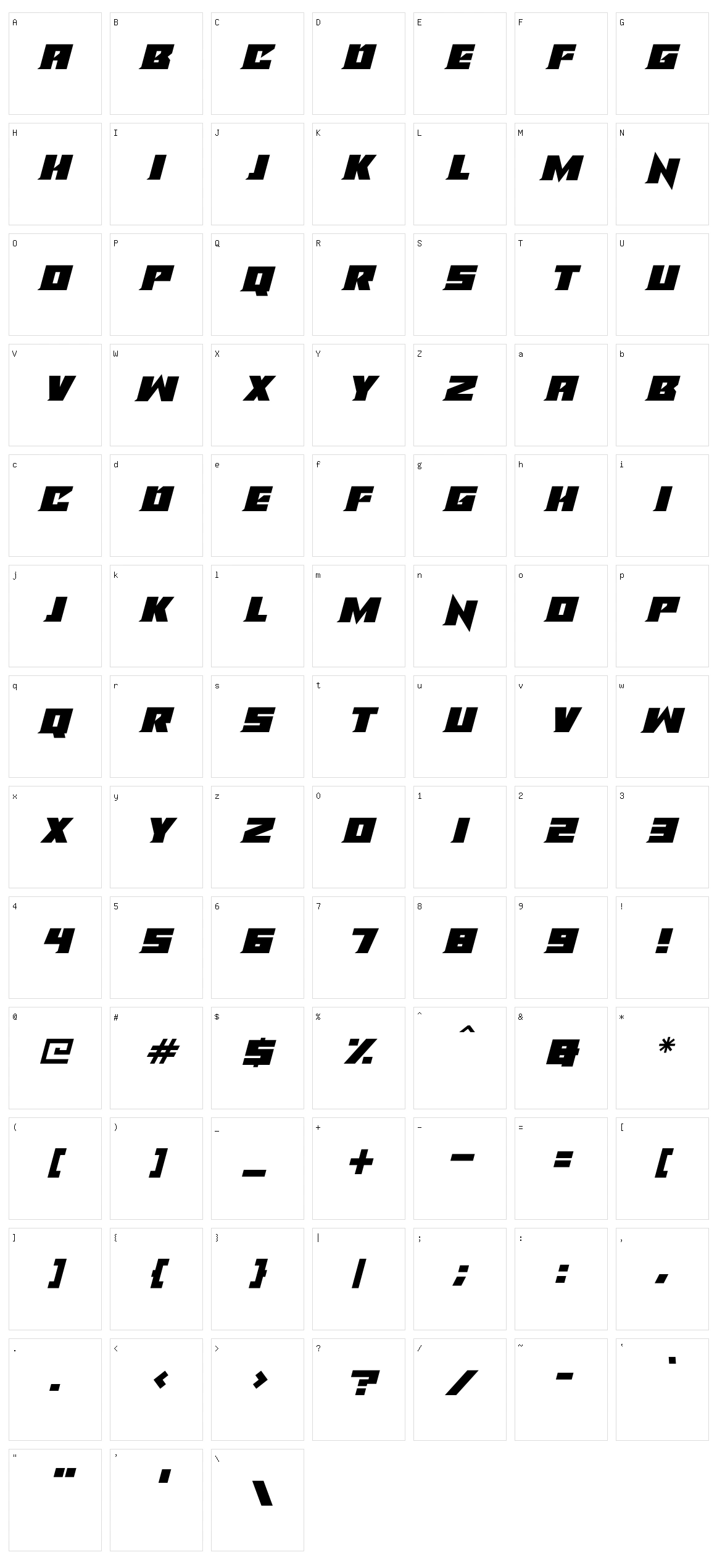 Alien Androids Character Set