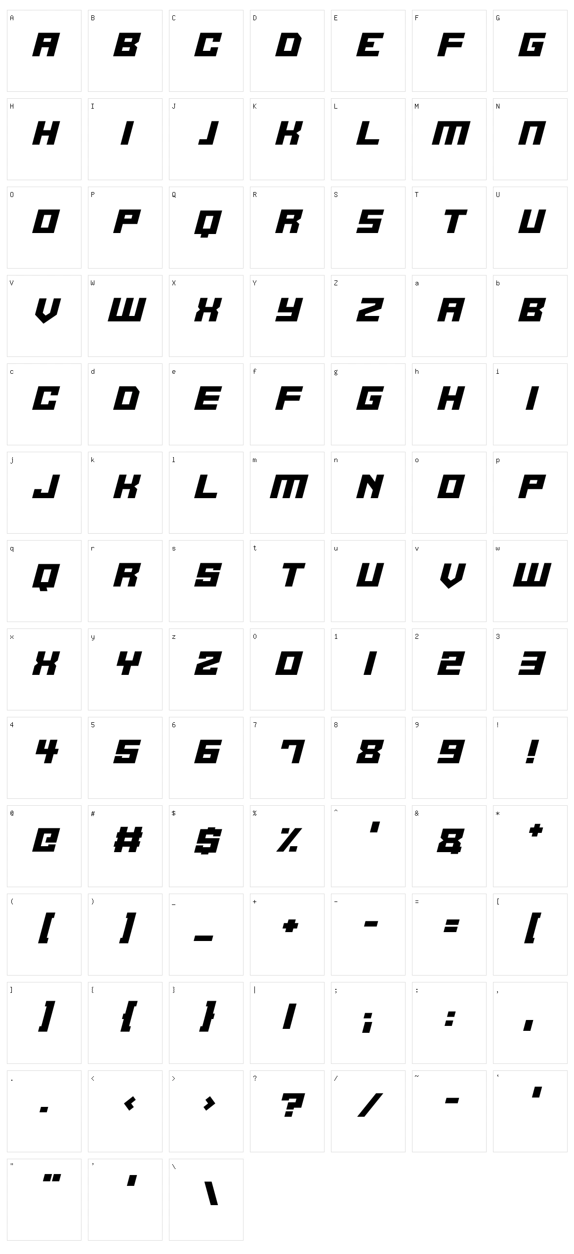 Alien Cyborg Character Set