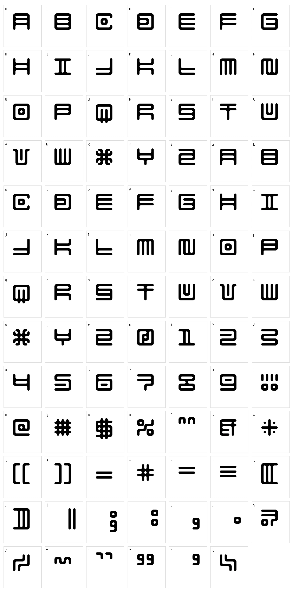 Alien Double Character Set