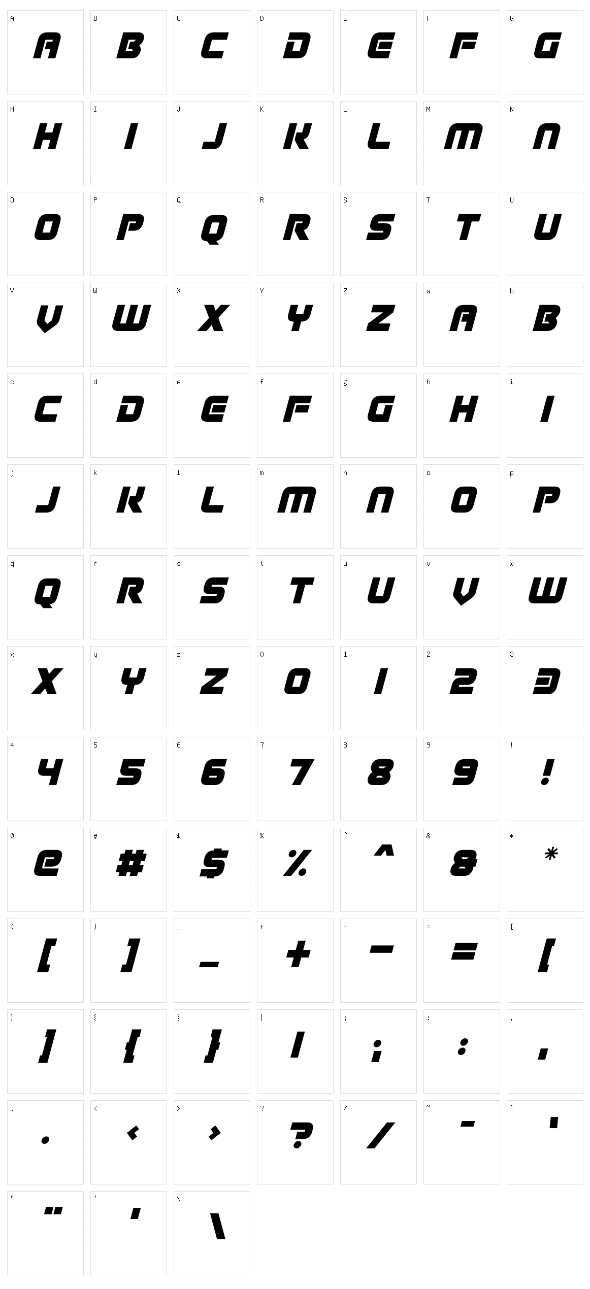 Alien Eclipse Character Set