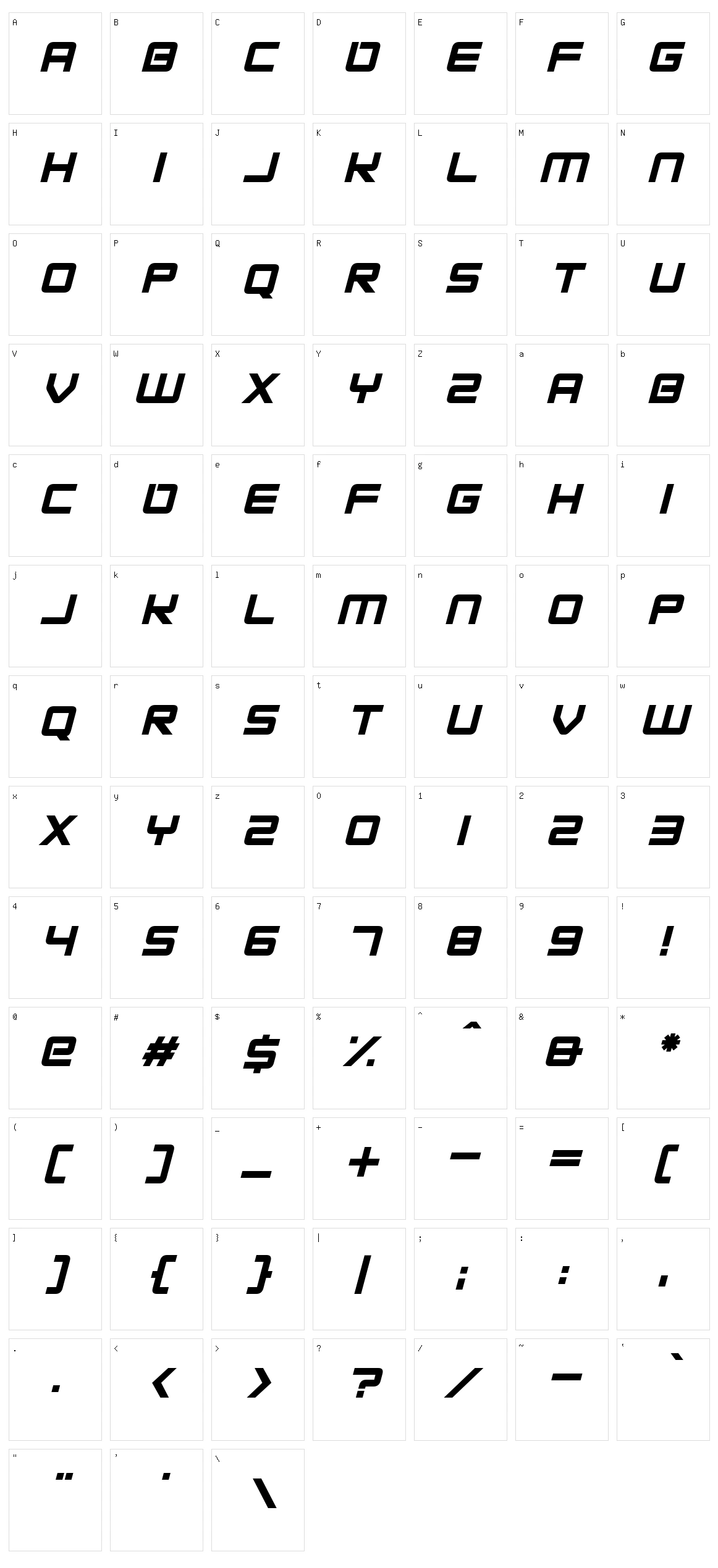 Alien Energy Character Set