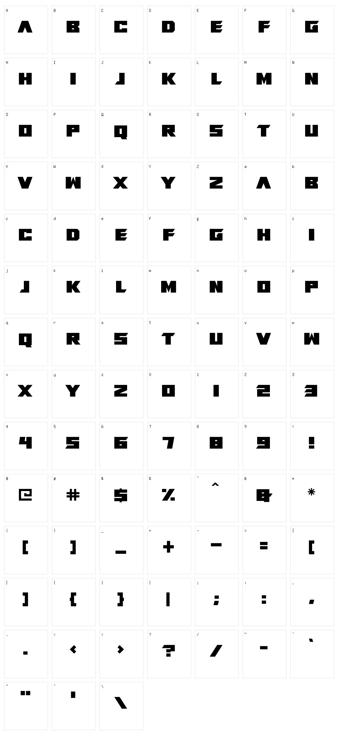 Alien Future Character Set