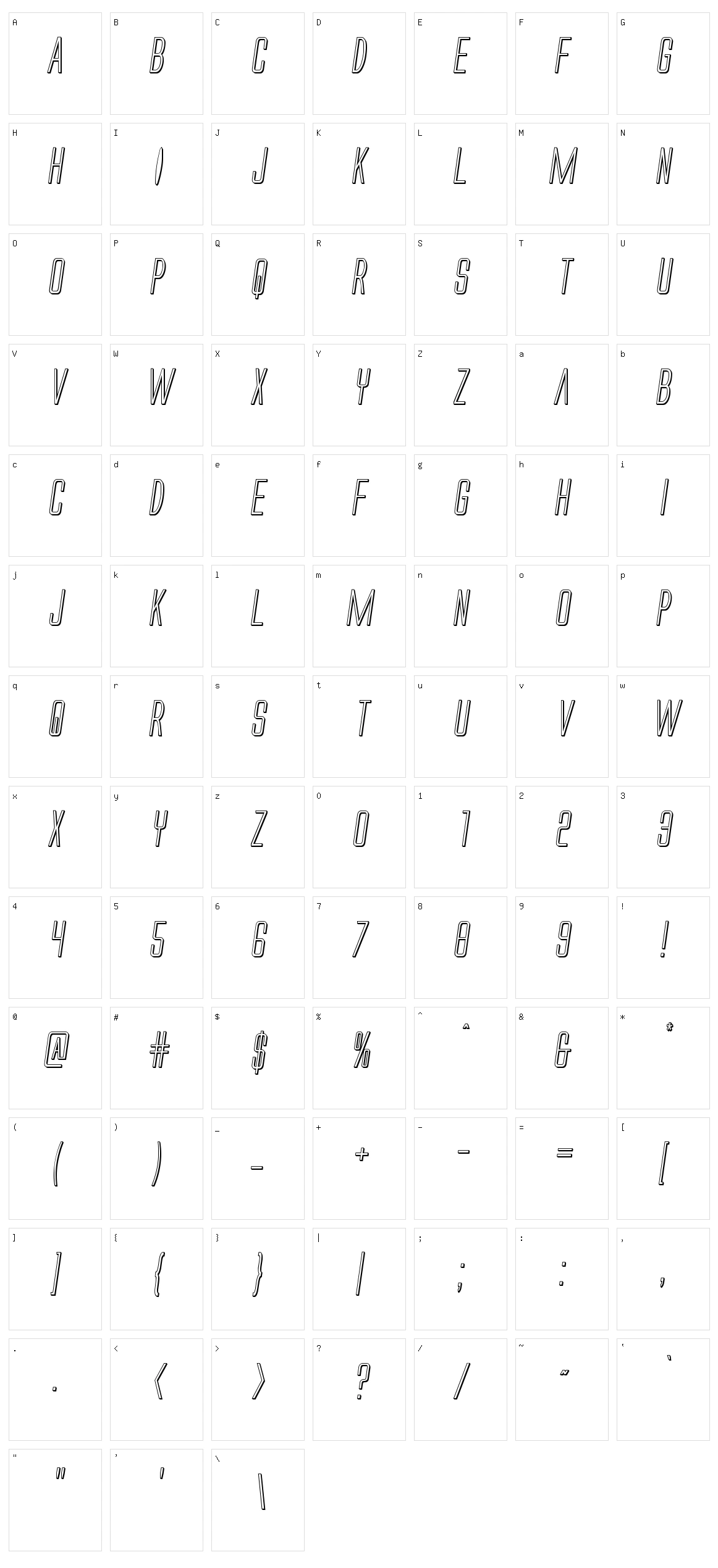 Alien League Character Set