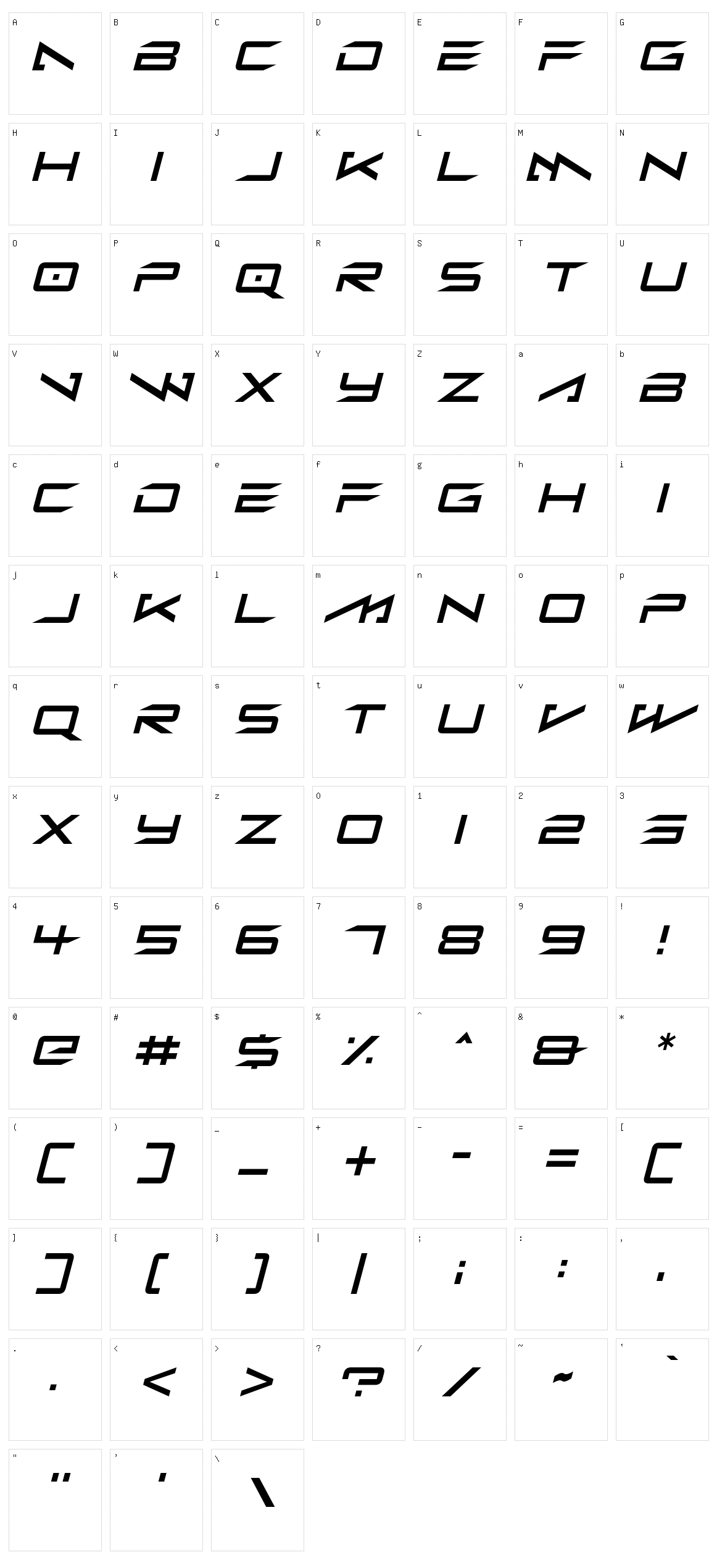 Alien Moon Character Set