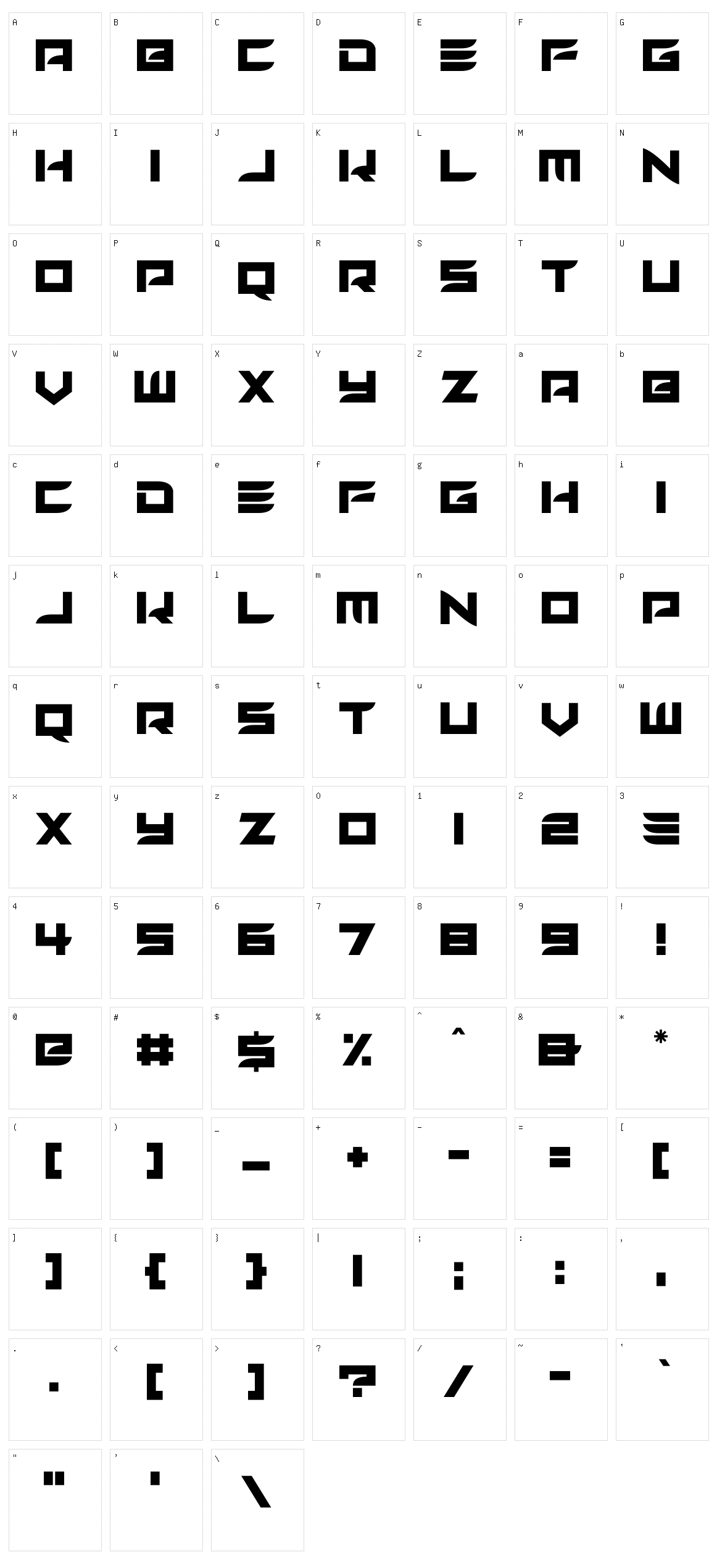 Alien Nightmare Character Set