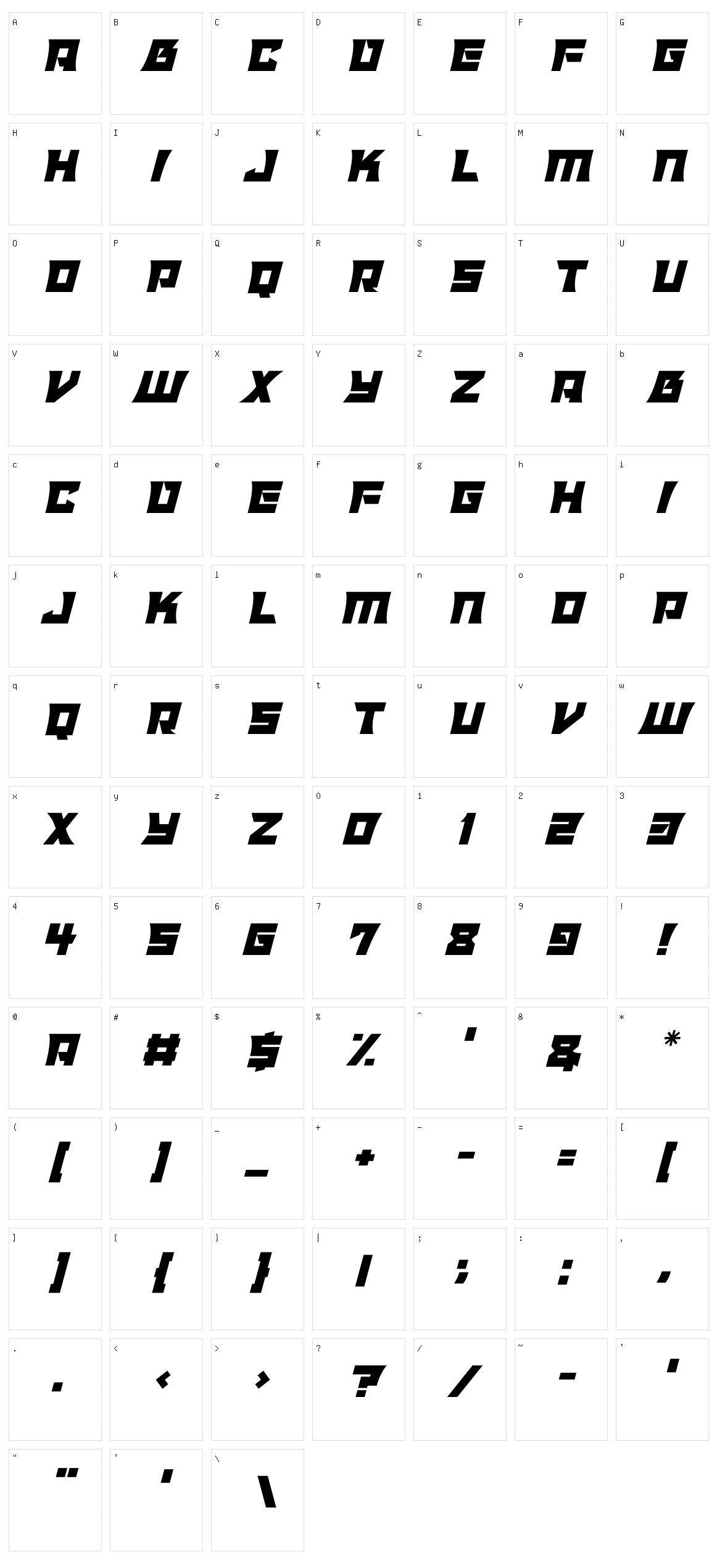 Alien Realities Character Set